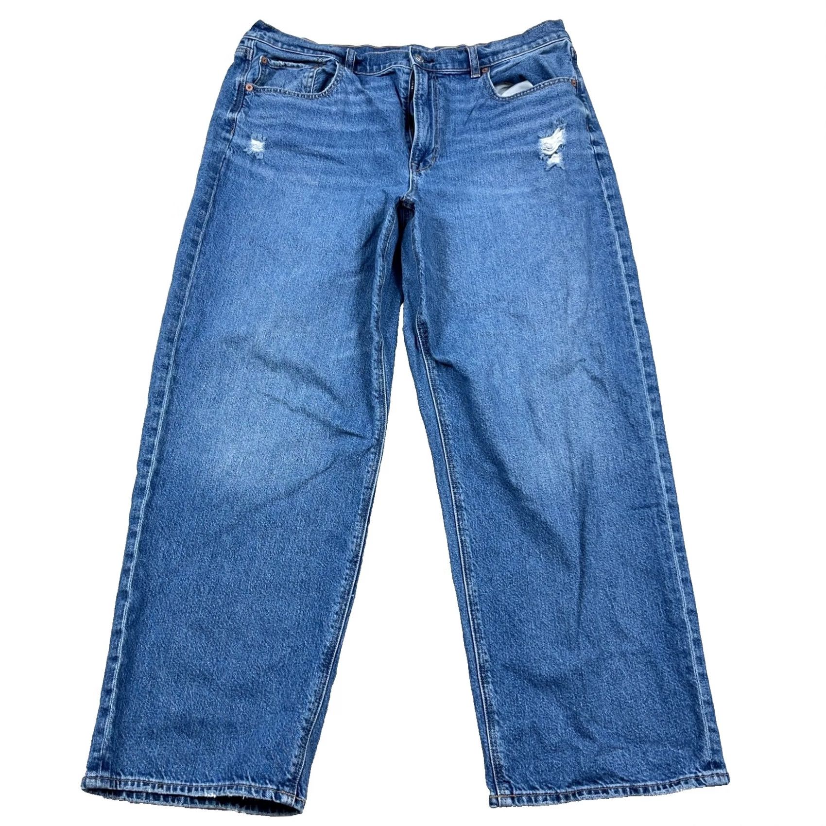 American Eagle Outfitters American Eagle Outfitters Jeans Women 18 High Rise Mom 38x29 Denim Blue 90s Grunge Retro 5-Pocket Womens Size 40" / US 18 - 2 Thumbnail