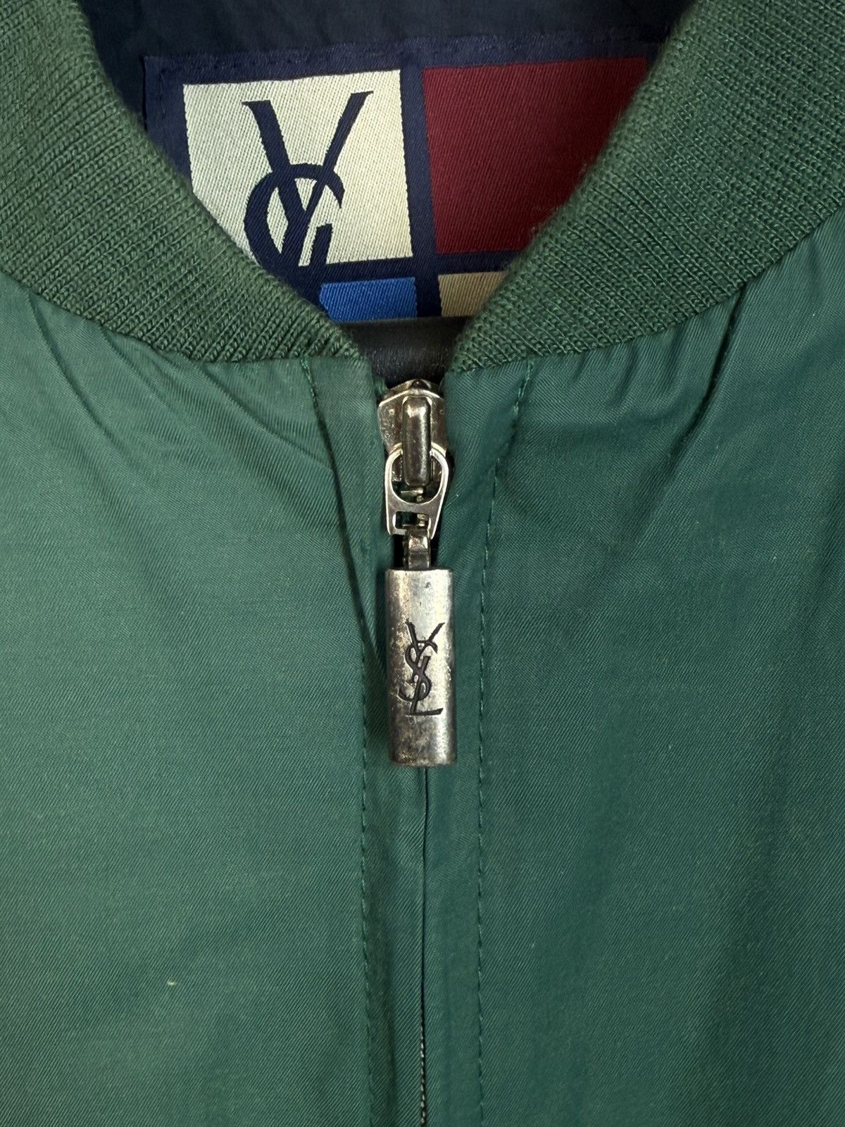 Yves Saint Laurent Green 90s YSL Bomber Vintage Jacket Yves Saint Laurent Size US M / EU 48-50 / 2 - 4 Thumbnail