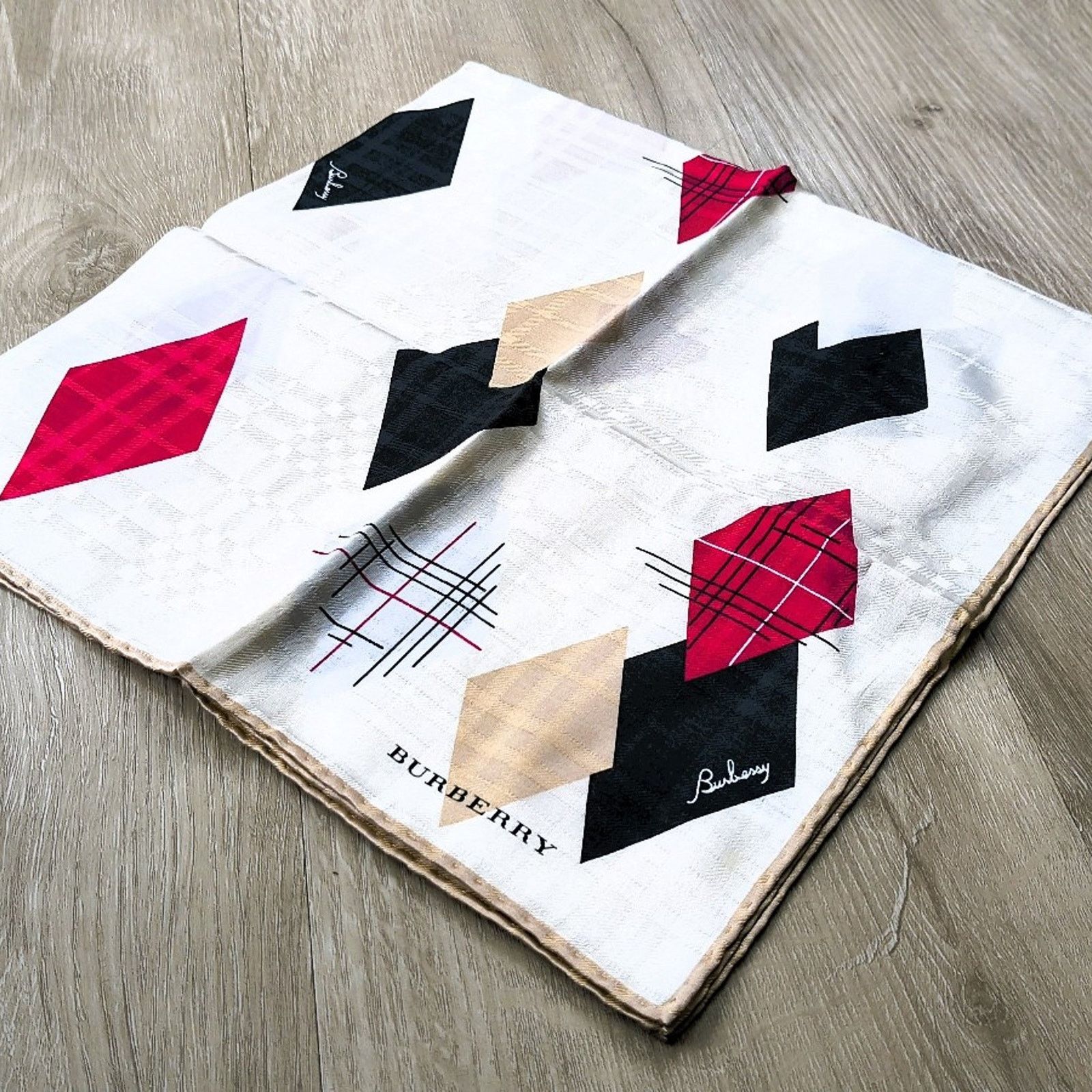 Burberry Burberry Nova Check Design - Silk Handkerchief Scarf Size ONE SIZE - 4 Thumbnail
