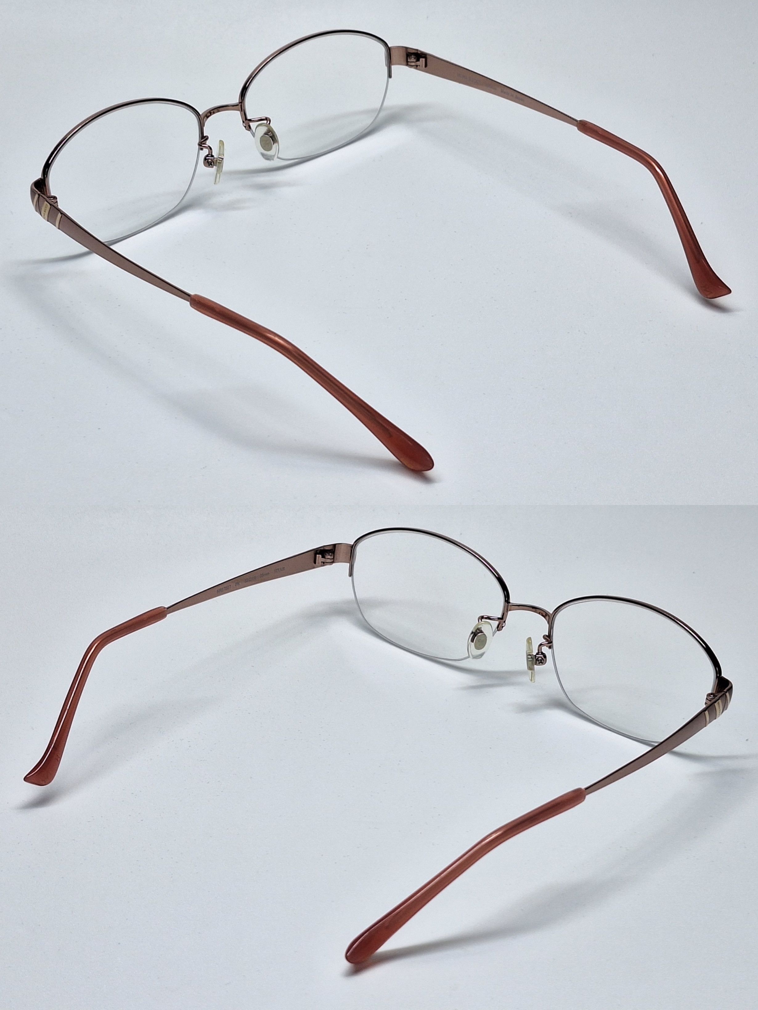 Nina Ricci NINA RICCI NR27527 Pink Gold Titan Half-Rimless Eyeglasses Size ONE SIZE - 8 Thumbnail