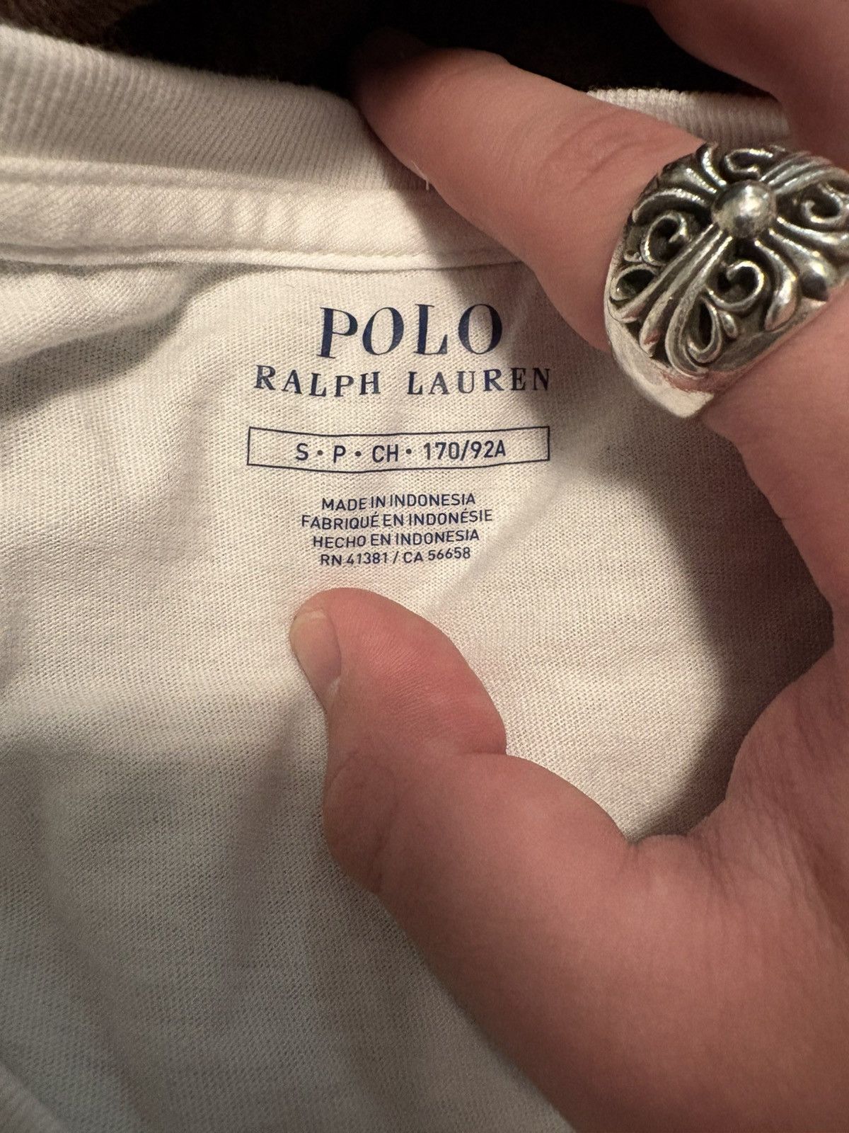 Polo Ralph Lauren White tee with navy chest embroidered logo Size US S / EU 44-46 / 1 - 3 Thumbnail