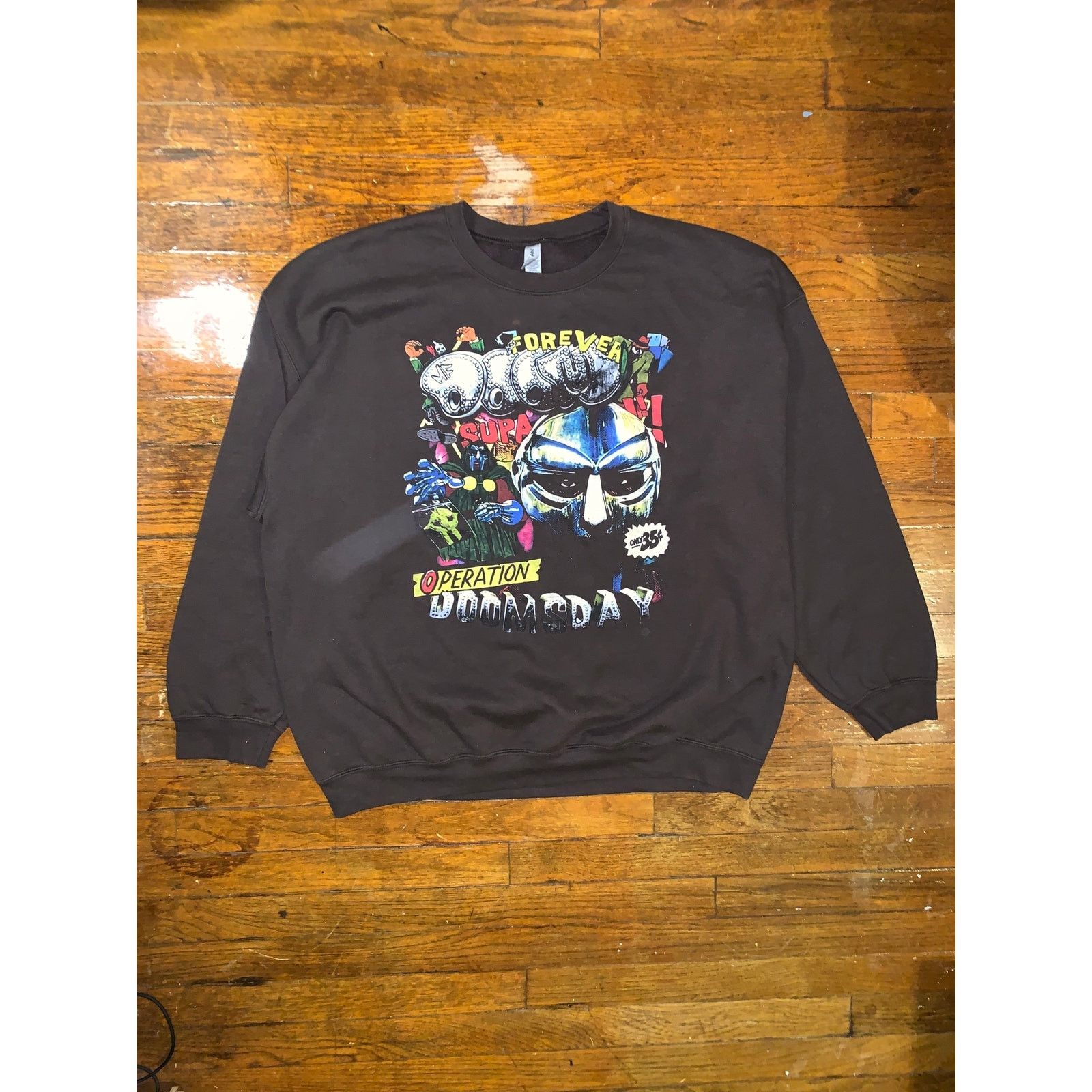Band Tees × Rap Tees MF DOOM Operation Doomsday Crewneck Sweatshirt Brown 2XL Rap Size US XXL / EU 58 / 5 - 2 Thumbnail