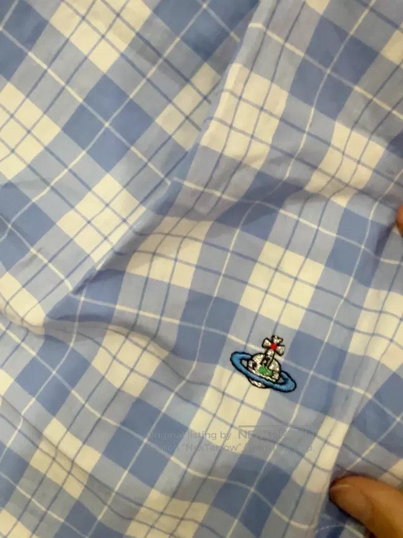 Vivienne Westwood Vivienne Westwood Blue and White Plaid Shirt Size S / US 4 / IT 40 - 4 Thumbnail