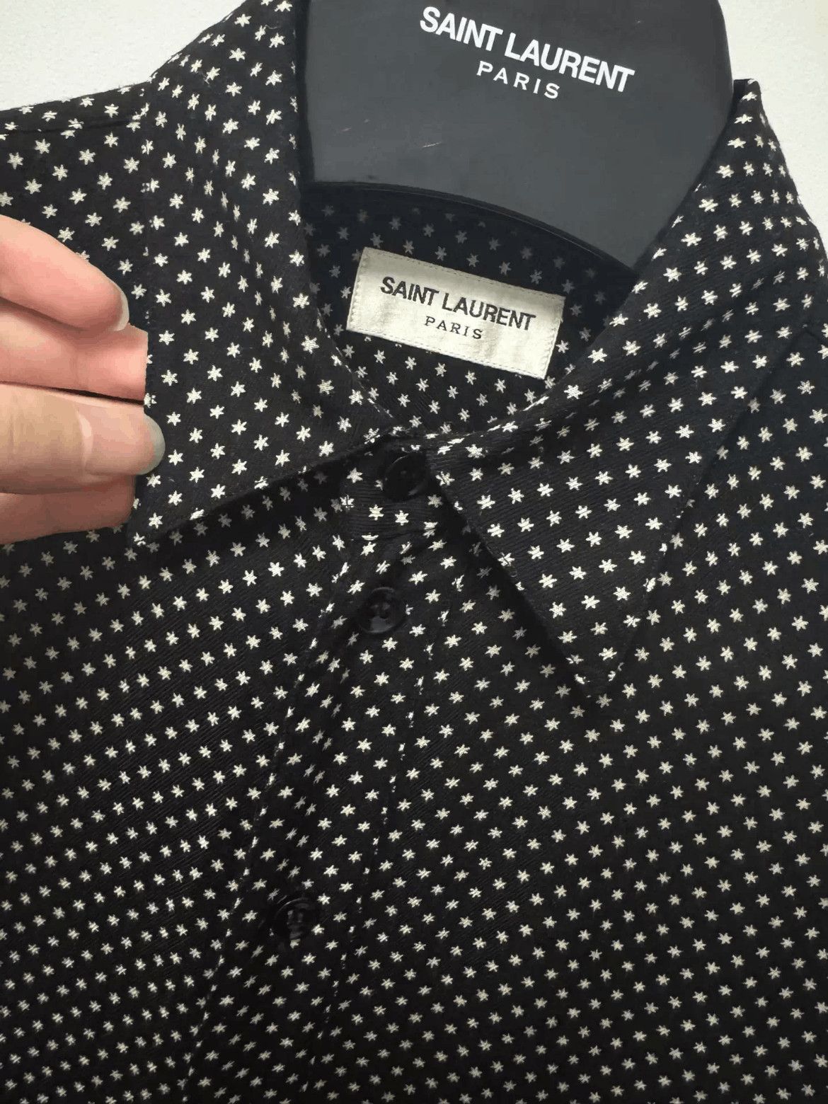 Saint Laurent Paris Sz 37 Saint Laurent Paris by Hedi 16AW Star Shirt-2508 Size US S / EU 44-46 / 1 - 3 Thumbnail