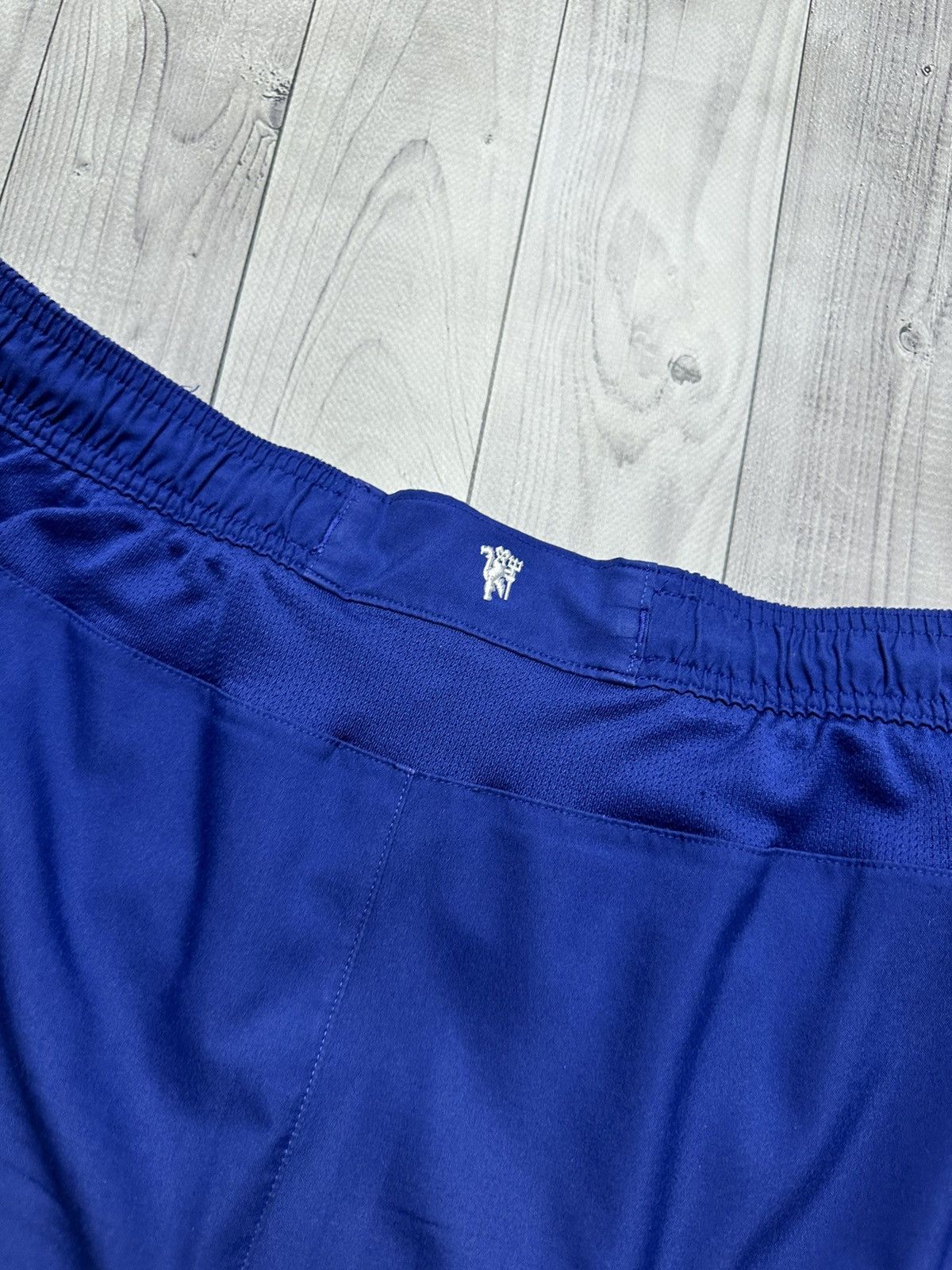 Nike × Vintage Vintage Nike Manchester United soccer shorts logo blue Size US 36 / EU 52 - 10 Thumbnail