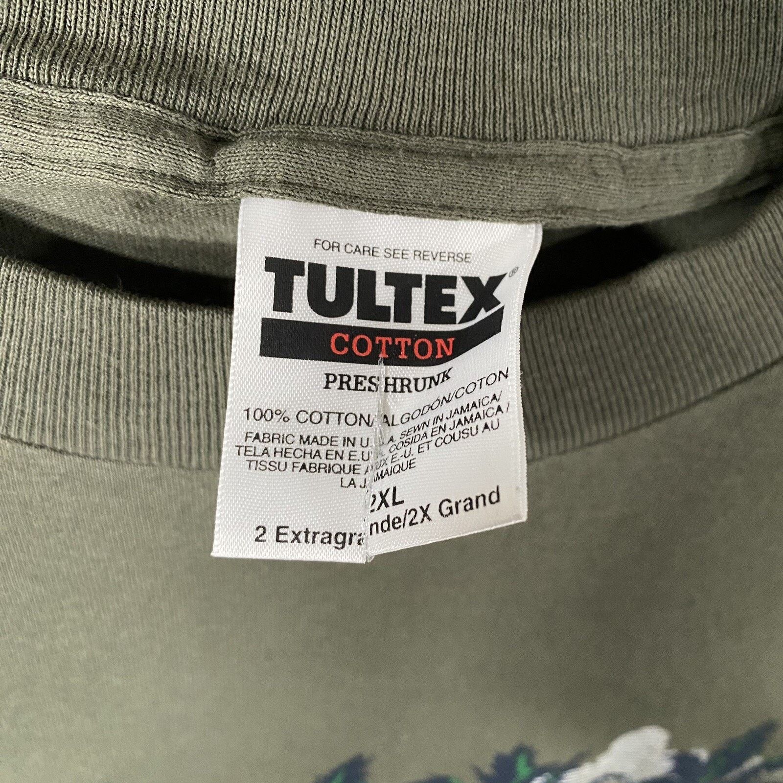 Tultex Vintage Ft Lauderdale Florida Green Shirt USA Made Mens 2XL Size US XXL / EU 58 / 5 - 4 Thumbnail
