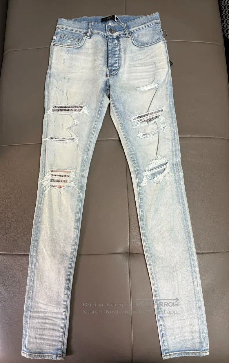 Amiri Amiri Size 30 Patch jeans with holes Size US 30 / EU 46 - 1 Thumbnail