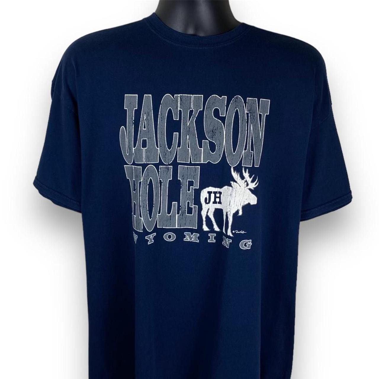 Gildan × Vintage Vintage Gildan Jackson Hole Wyoming Animal Tee Tshirt Size US XL / EU 56 / 4 - 1 Thumbnail