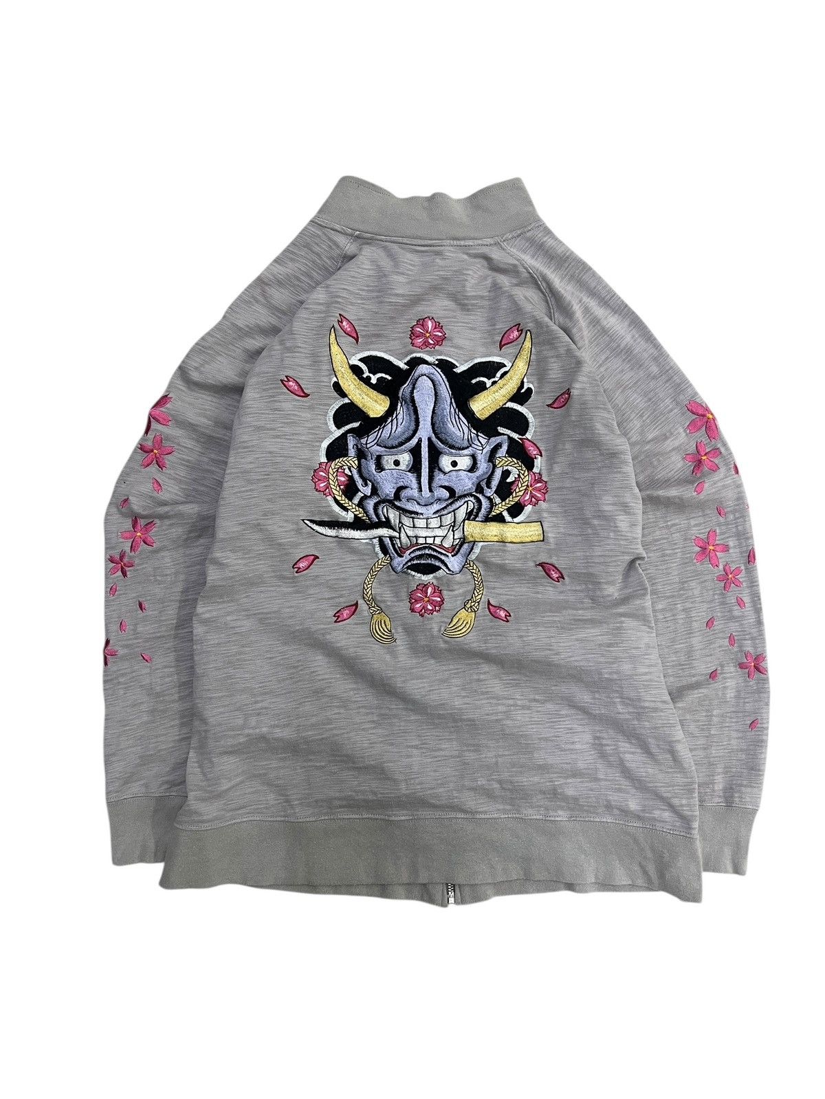 Japanese Brand 2000s Japanese Domestic 🇯🇵 Oni Hannya Embroidery Jacket Size US L / EU 52-54 / 3 - 2 Thumbnail