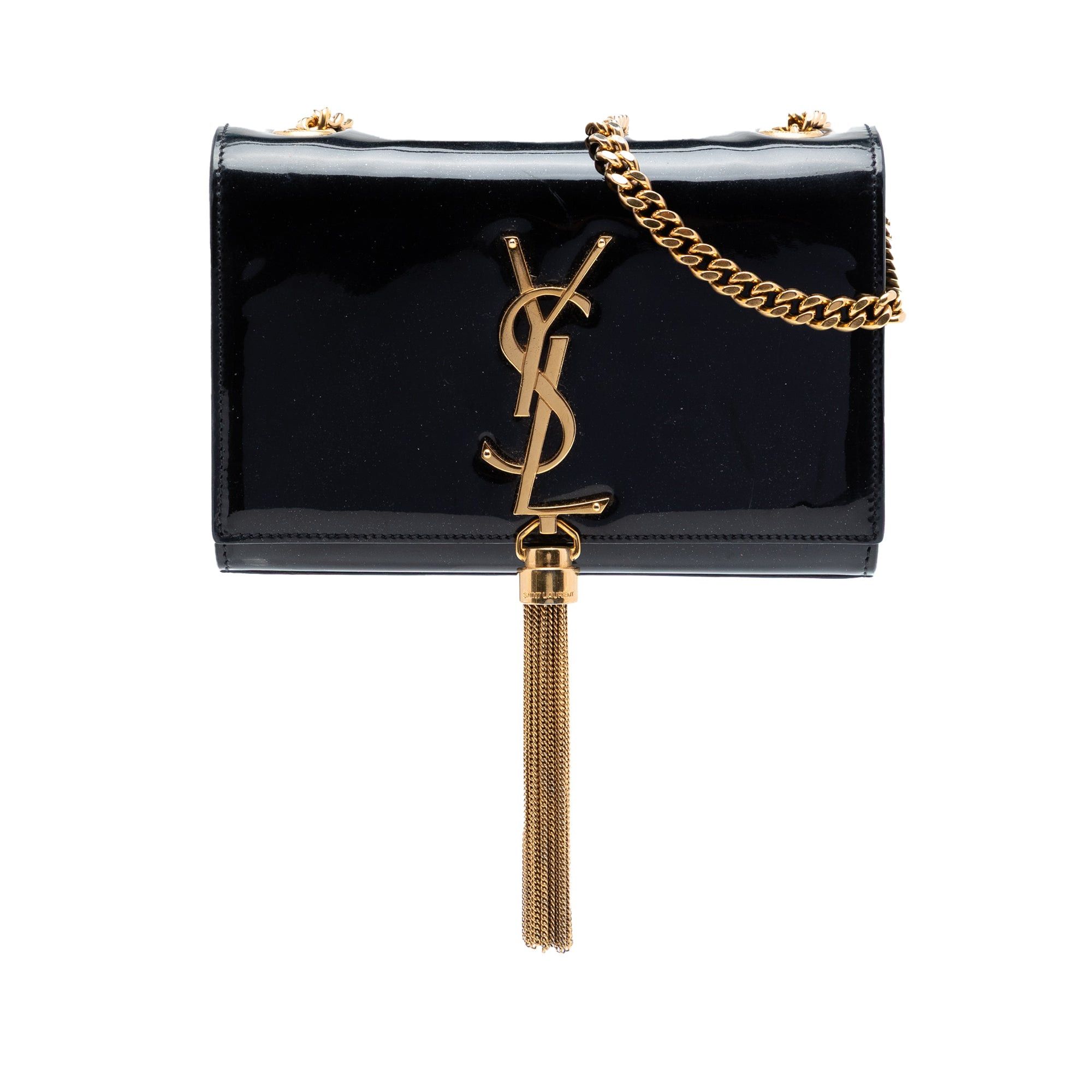 Saint Laurent Paris Small Patent Classic Monogram Kate Tassel Crossbody Size ONE SIZE - 1 Thumbnail