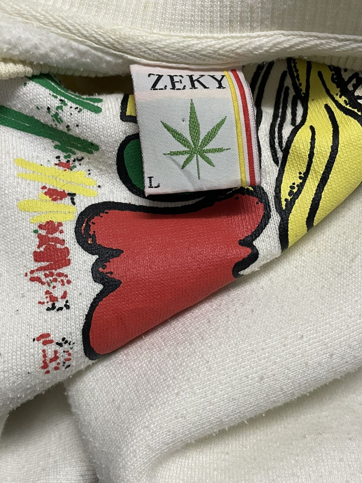 Designer × Japanese Brand × Vintage Vintage 90s Designer Zeky Cannabis Queen Aura Sweatshirt Size US L / EU 52-54 / 3 - 7 Thumbnail