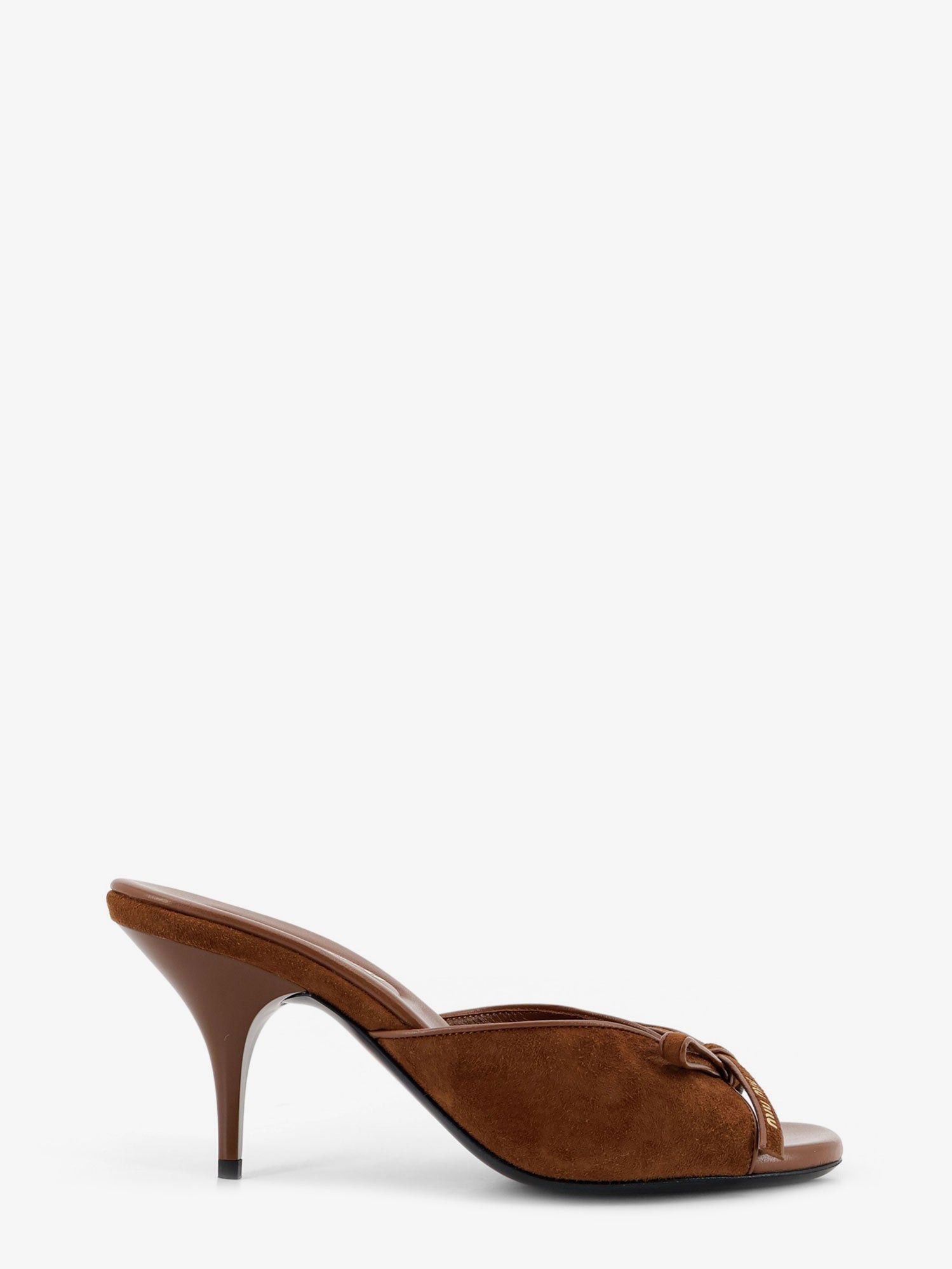 Miu Miu Suede Sandals With Bow Detail On The Front Size US 10 / IT 40 - 1 Thumbnail