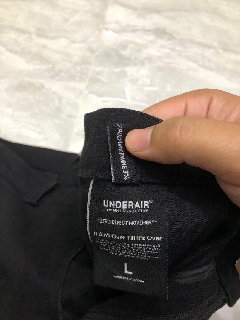 Japanese Brand UNDERAIR Patchwork Graphic Black Pants Size US 34 / EU 50 - 8 Thumbnail