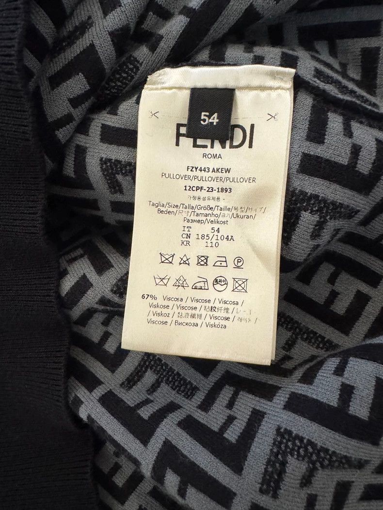 Fendi Fendi Men's logo printed knitwear Size US L / EU 52-54 / 3 - 3 Thumbnail