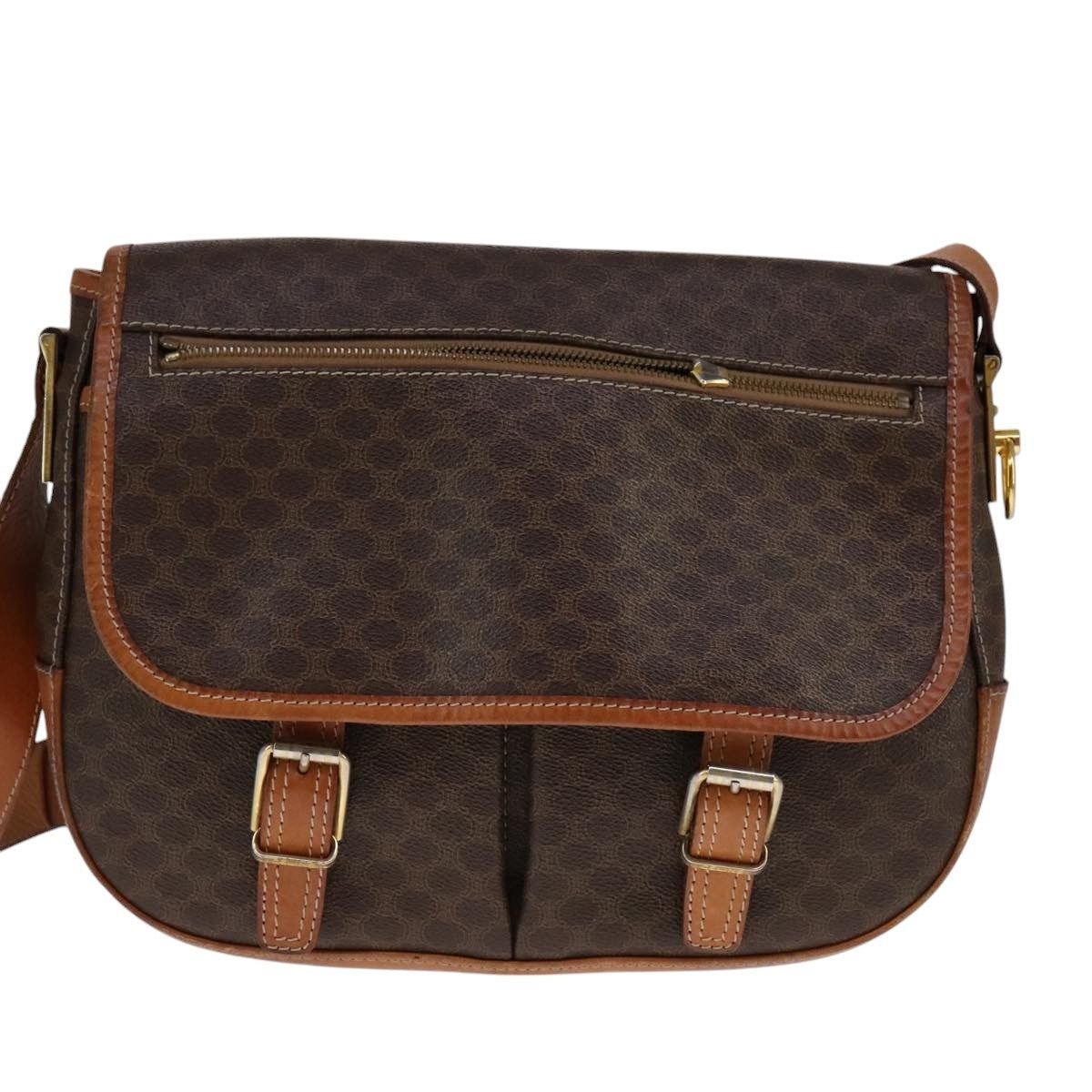 Celine CELINE Macadam Canvas Shoulder Bag Pvc Leather Gold Brown Size ONE SIZE - 13 Thumbnail