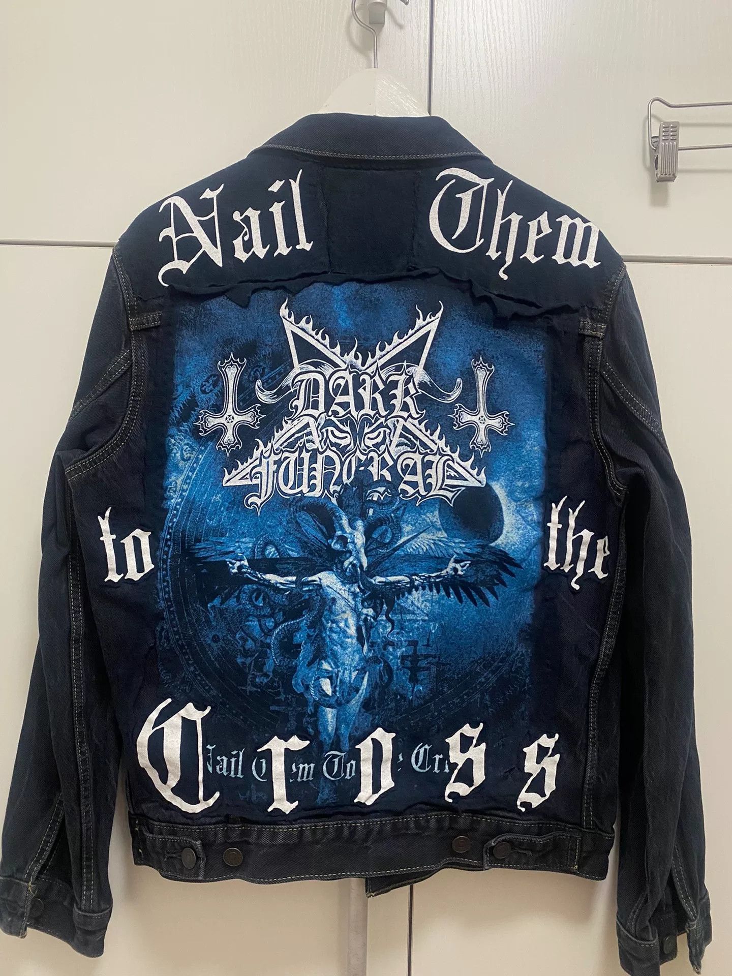 Levi's Dark Funeral Art Patch Denim Jacket Size US M / EU 48-50 / 2 - 1 Thumbnail