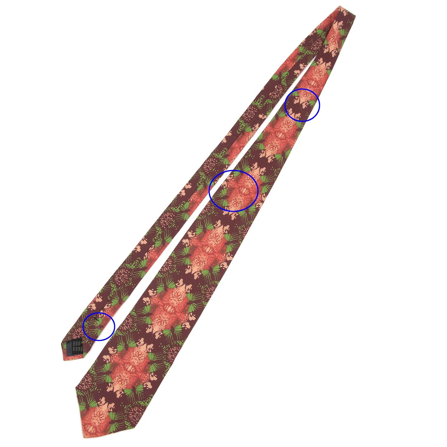 Jean Paul Gaultier Butterfly Print Tie in Red, Purple, and Green Size ONE SIZE - 2 Thumbnail