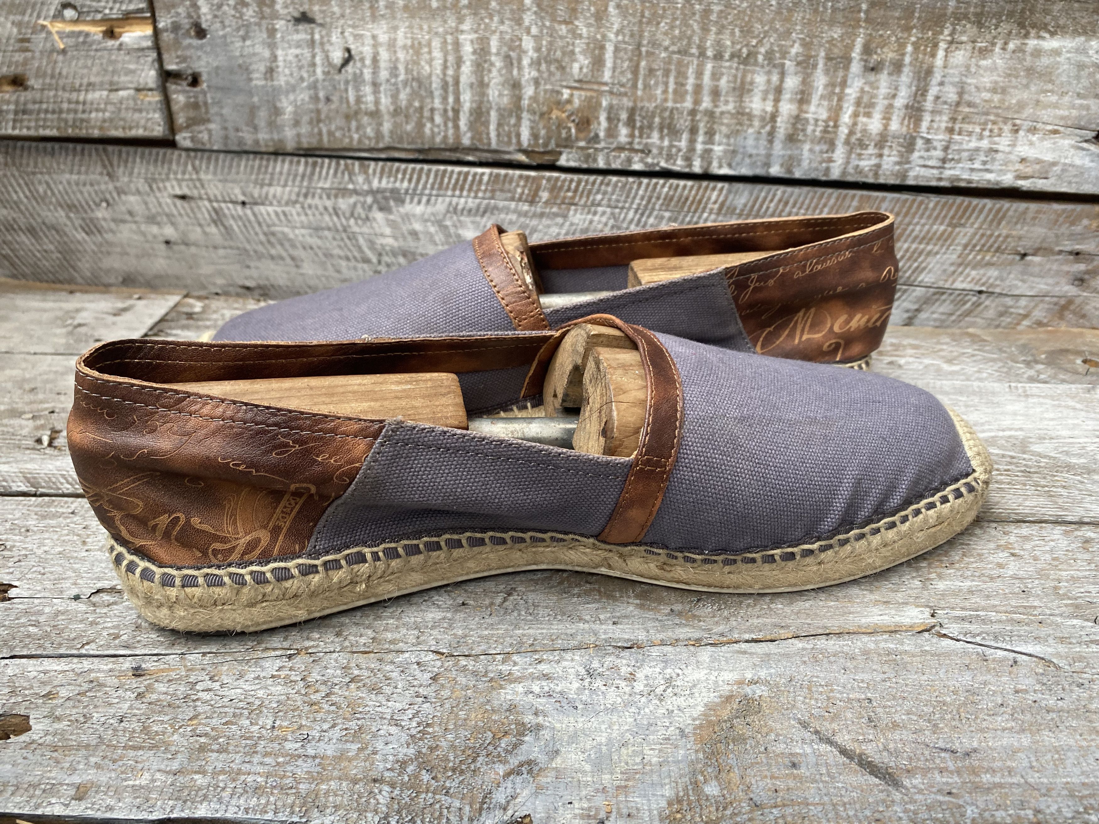 Berluti × Designer Berluti espadrille scritto signature slip on shoes sz 8 Size US 9 / EU 42 - 12 Thumbnail