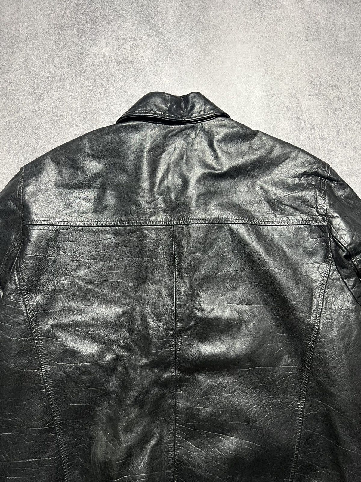 Japanese Brand Vintage Leather Faded Racing Motorcycle Jacket Size US L / EU 52-54 / 3 - 16 Thumbnail