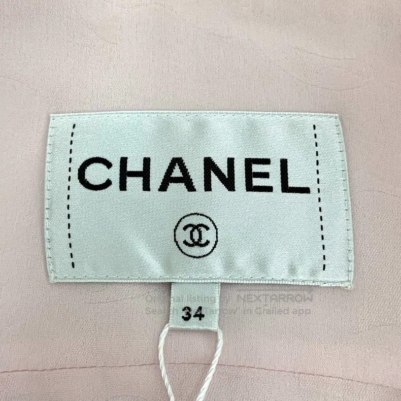 Chanel Light pink cotton lapel single-breasted long-sleeve