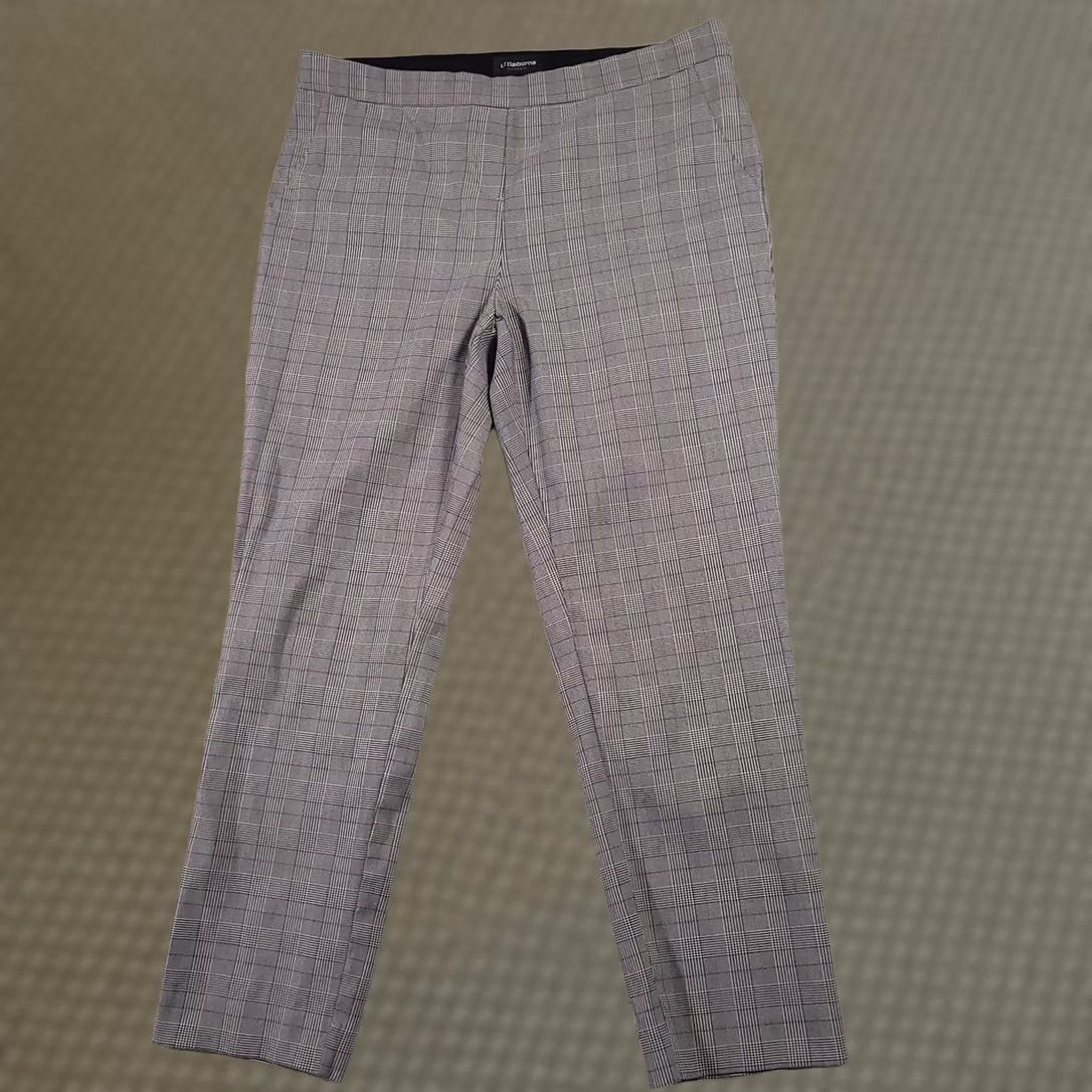 Liz Claiborne Liz Claiborne Career Emma Classic Ankle Plaid Pattern Pants Pull On Women's 14 Size 36" / US 14 / IT 50 - 1 Thumbnail