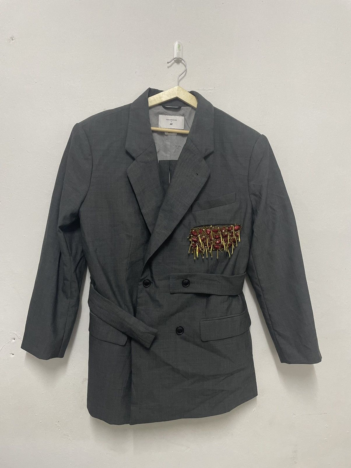 image of Archives X H&m Coats Nice Design in Silver, Women's (Size Medium)