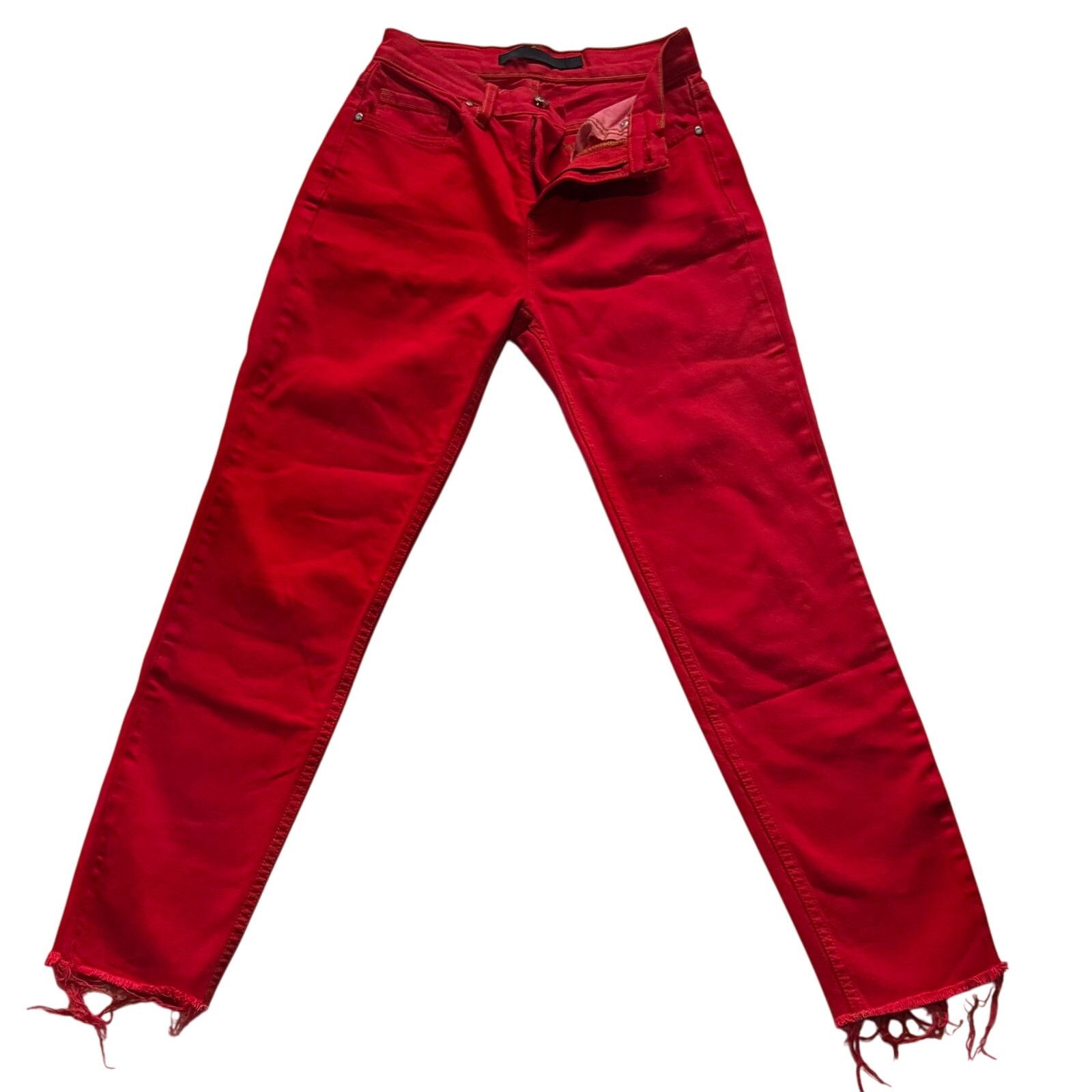 Kendall And Kylie Kendall + Kylie Red Jeans | Size XS | Very Good Condition Size 25" / US 0 / IT 36 - 1 Thumbnail