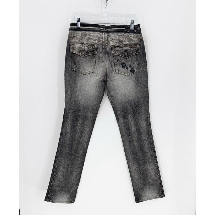 Other True Y2K London jeans beaded suede accents leather belt sz 6 Size 29" - 2 Thumbnail