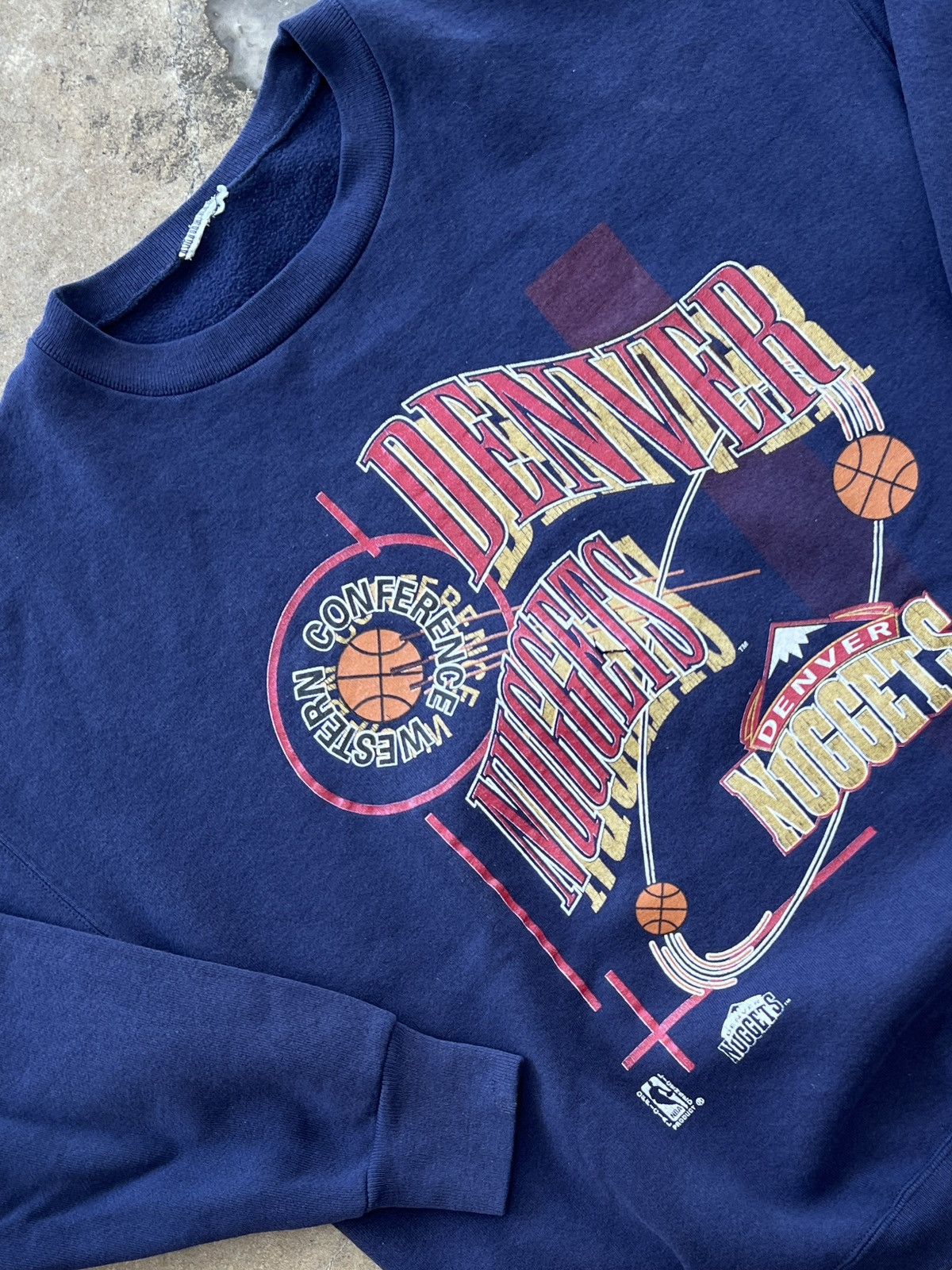 NBA Vintage 90s NBA Denver Nuggets Conference Crewneck XXL Size US XXL / EU 58 / 5 - 1 Thumbnail