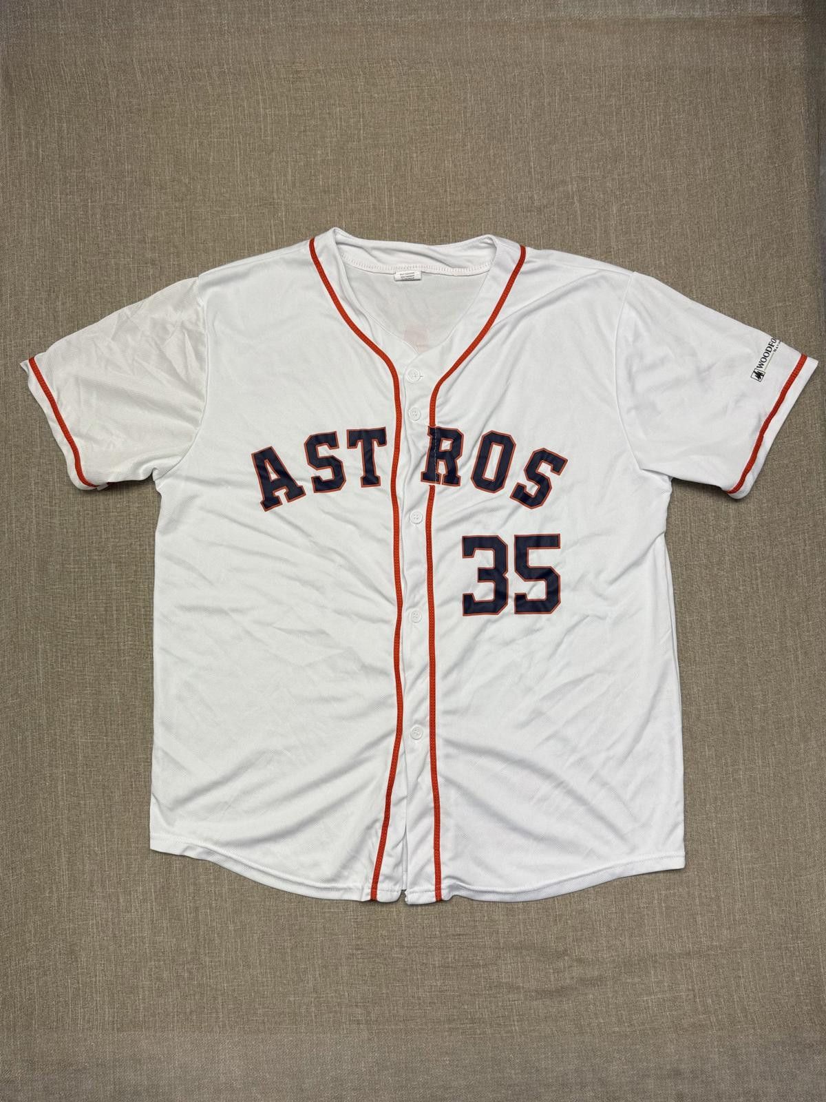 Other MLB Houston Astros Jersey #35 White Button Up Baseball Shirt Size US XL / EU 56 / 4 - 1 Thumbnail