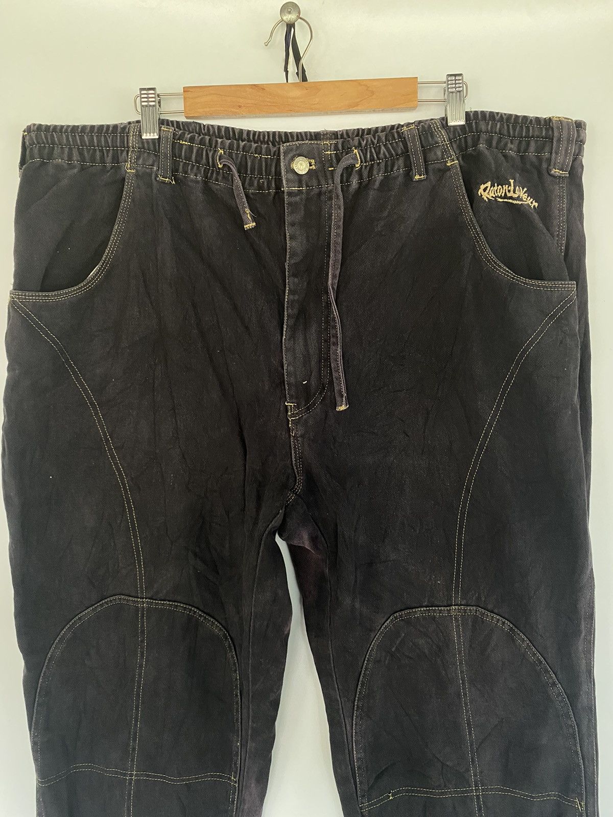 Japanese Brand Raton Laveur Loose Double knee Hip Hop Denim Pants Size US 44 / EU 60 - 3 Thumbnail