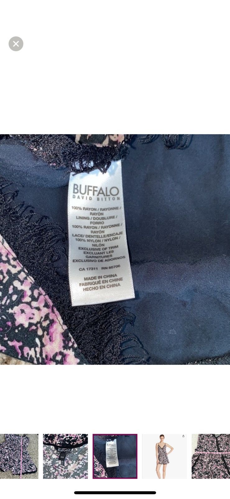 Buffalo David Bitton Buffalo David button medium gossamer lace trim romper Size 30" / US 8 / IT 44 - 8 Thumbnail