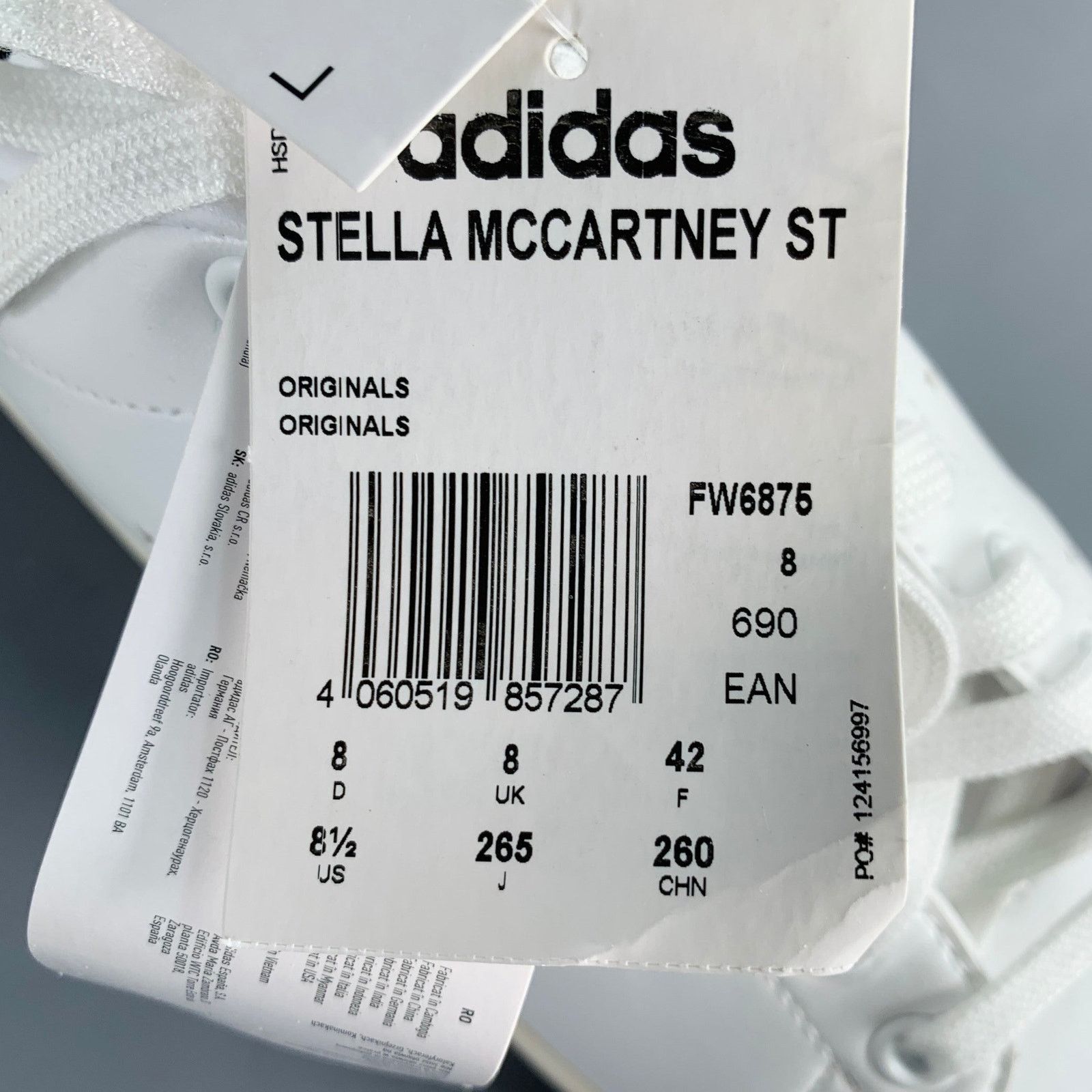 Adidas White Multi Color Leather Stars Lace-Up Low Top Sneakers Size US 8.5 / EU 41-42 - 9 Thumbnail