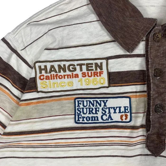 Hang Ten HANG TEN CALIFORNIA Surf Embossed Logo Polo Tee Shirt Size US L / EU 52-54 / 3 - 8 Thumbnail