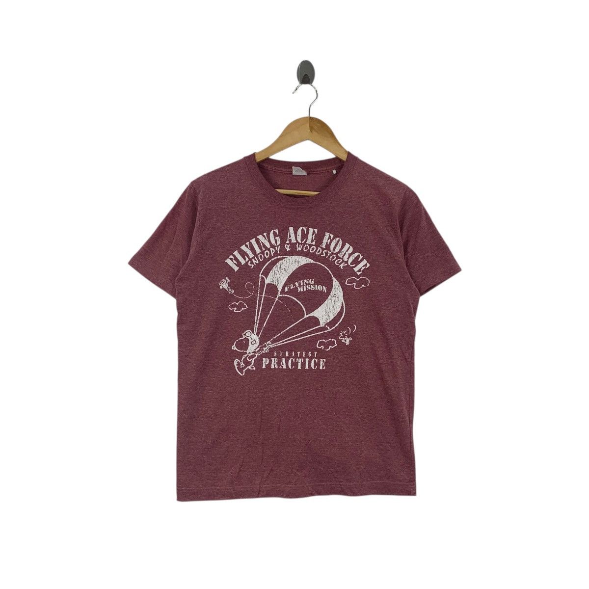 Peanuts Vintage PEANUTS SNOOPY WOODSTOCK Parachutes Tee Shirt Top Size S / US 4 / IT 40 - 1 Thumbnail