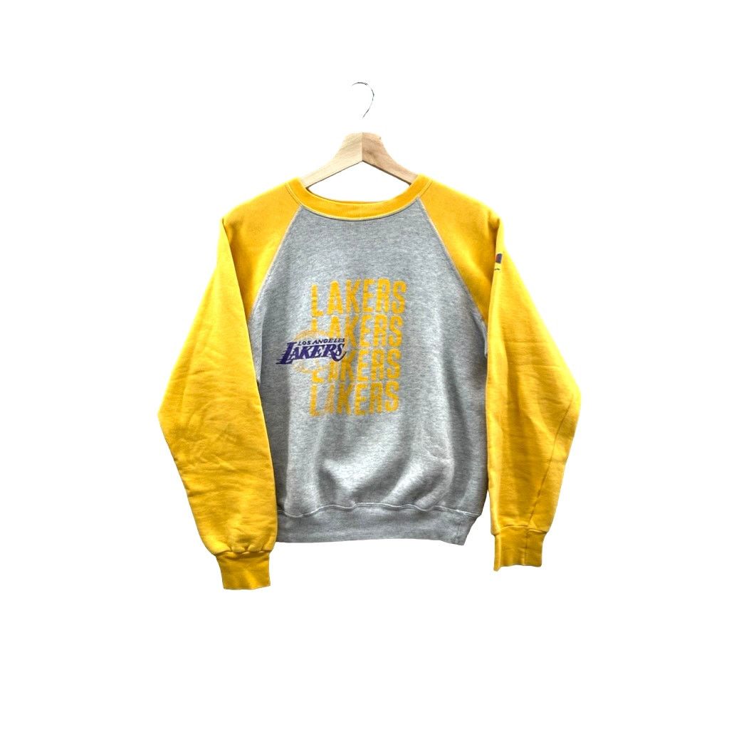 Champion × Vintage Vintage 1990's Los Angeles Lakers Champion Two-Tone Crewneck Size S / US 4 / IT 40 - 1 Thumbnail