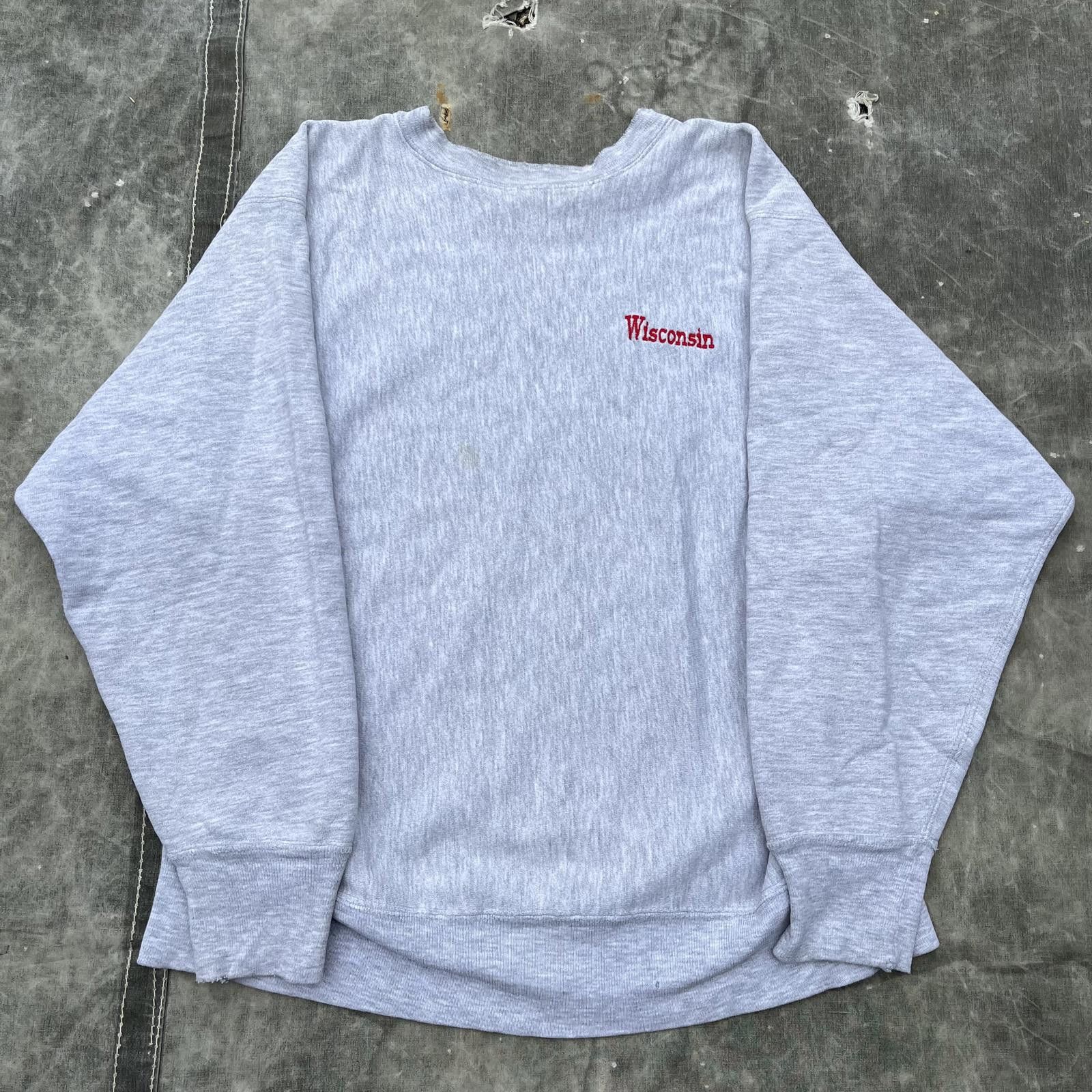 Champion × Vintage Vintage Champion Warm Up Reverse Weave Wisconsin Sweatshirt Size US L / EU 52-54 / 3 - 1 Thumbnail