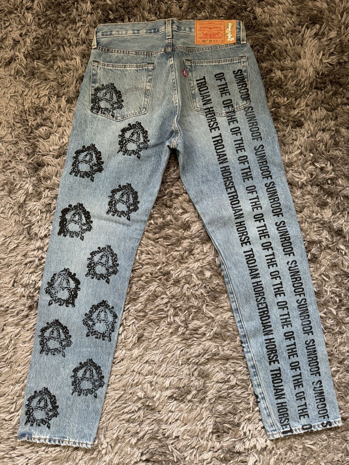 image of Denim Tears X Virgil Abloh Sunroof Of The Horse Jeans Indigo, Men's (Size 32)