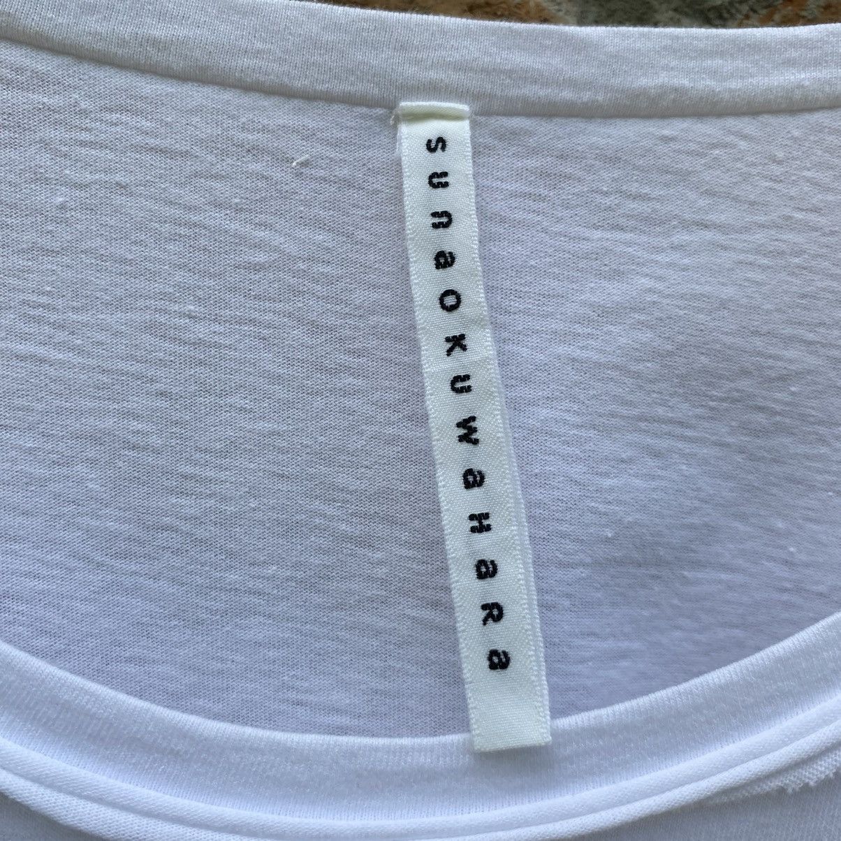 Sunao Kuwahara Sunao Kuwahara White Sleeveless Graphic Asymmetrical Hem Top Size M / US 6-8 / IT 42-44 - 7 Thumbnail