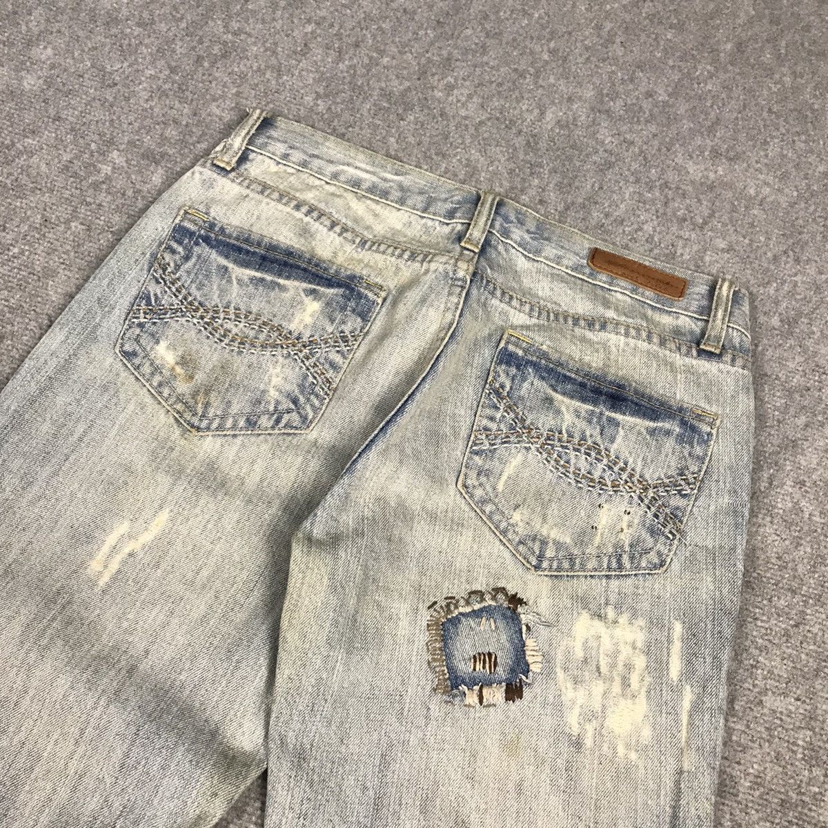 FLARE JAPAN STYLE ABERCROMBIE PATCHWORK DISTRESS JEANS PANTS
