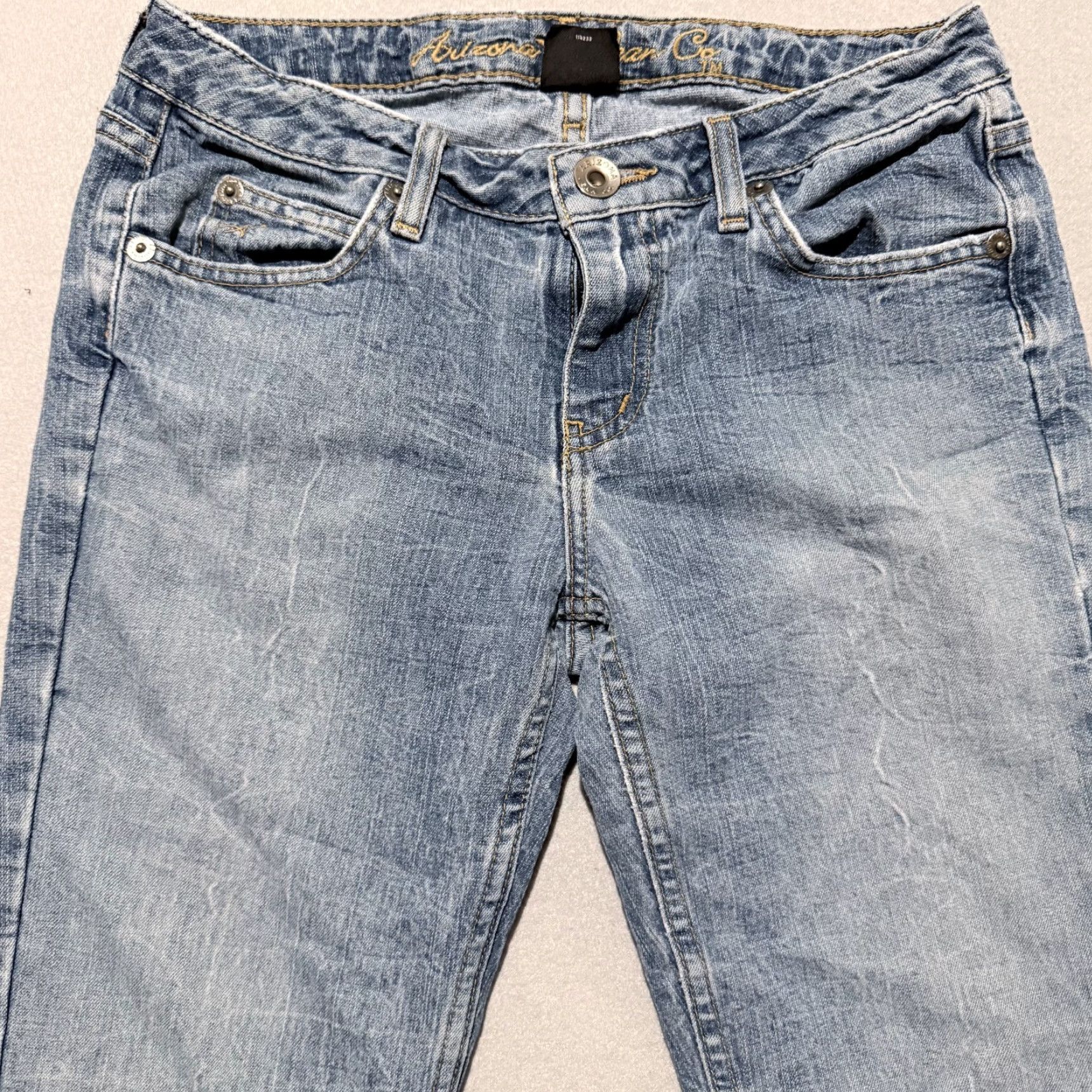 Vintage VINTAGE Arizona Jean Co Flare Jeans Women Blue Low Rise 5 Pocket Denim Stretch 90s Y2K Womens Size 27" / US 4 / IT 40 - 3 Thumbnail