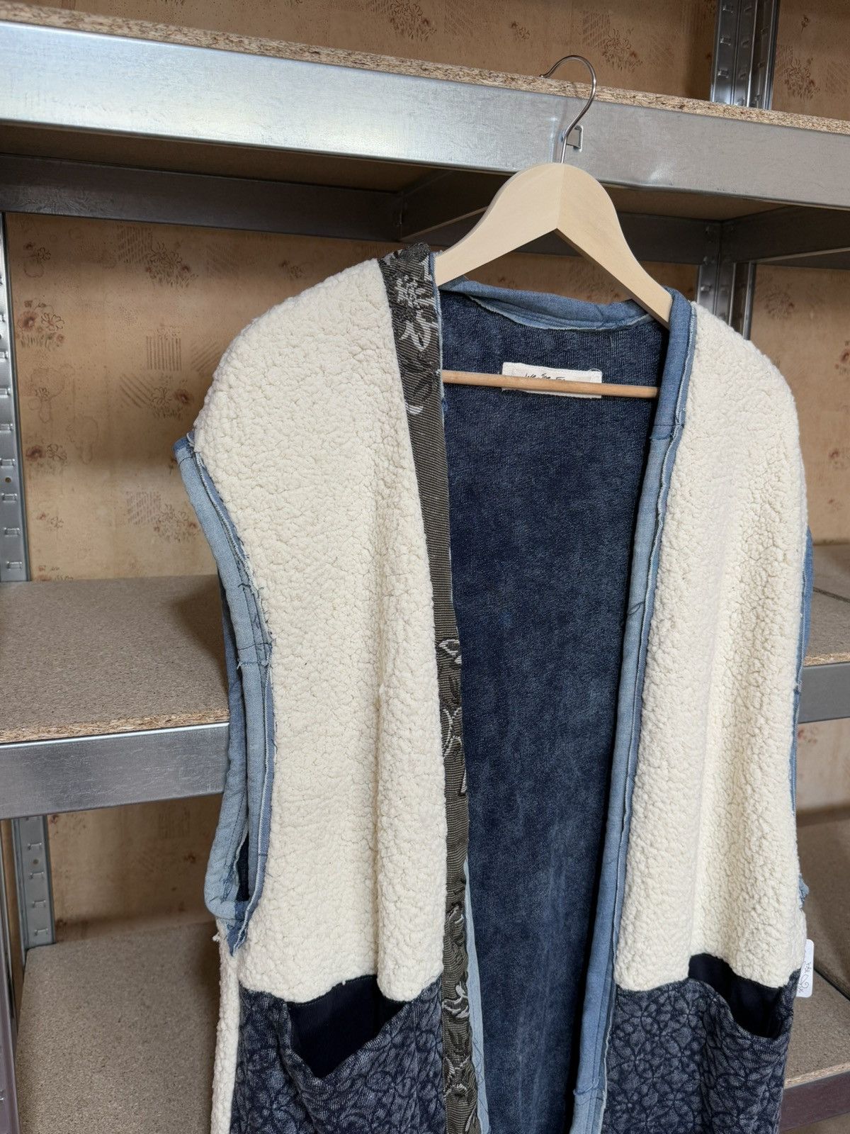 Designer × Free People Rare Luxury Free People Ramble On Oversize Vest Patchwork Size XS / US 0-2 / IT 36-38 - 10 Thumbnail