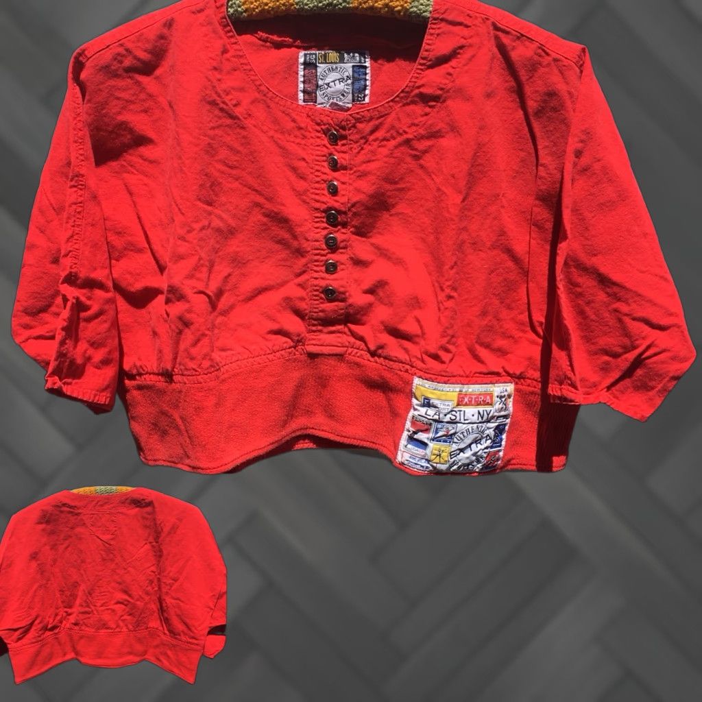 Vintage VINTAGE Authentic Extra Sportswear Crop Top T-Shirt Red 1980s S Personalized No Rainbow Look New Wave Mens Womens Boys Girls? Size S / US 4 / IT 40 - 1 Thumbnail