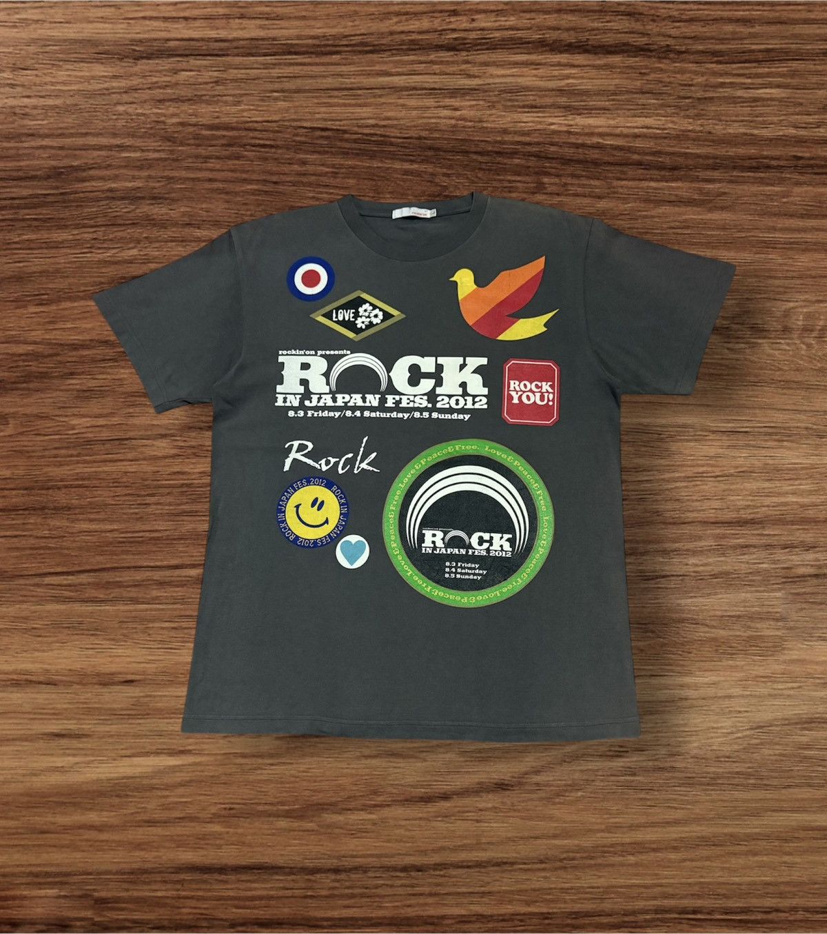 Band Tees × Japanese Brand × Vintage Japanese Brand rockin’on JAPAN FES. 2012 Tee Size US M / EU 48-50 / 2 - 1 Thumbnail
