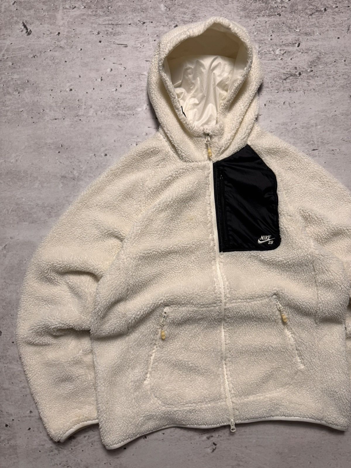 Nike × Vintage NIKE SB VINTAGE TEDDY FLEECE OVERSIZE BOXY ZIP HOODIE Size US M / EU 48-50 / 2 - 2 Thumbnail