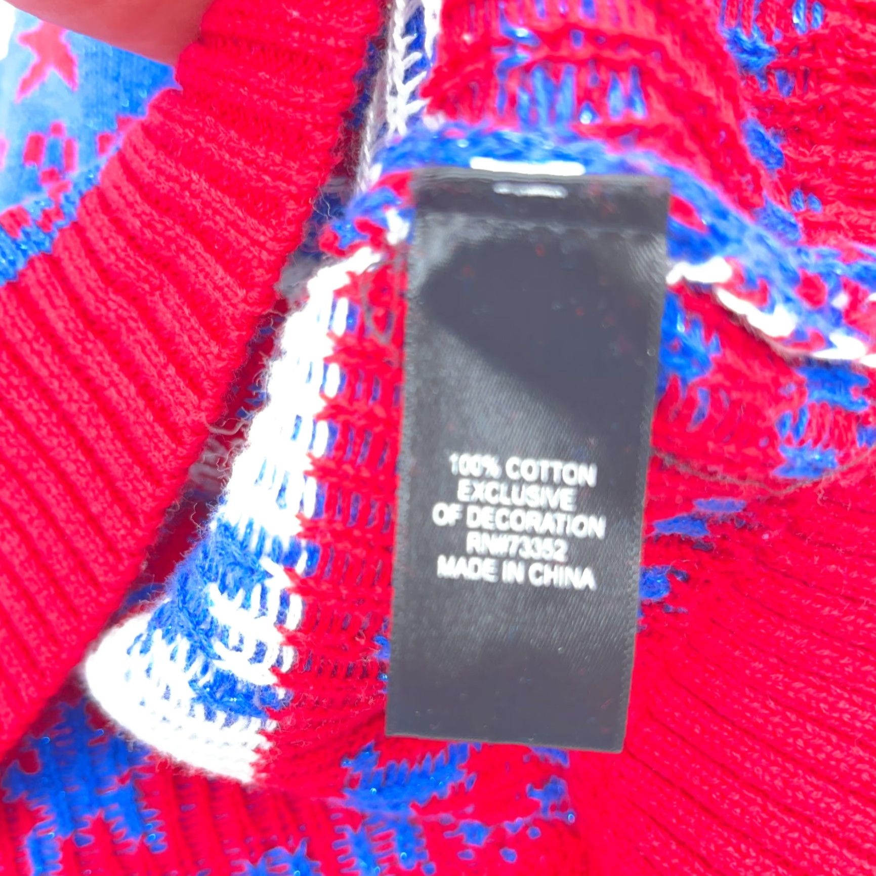 Vintage Blizzard Bay Christmas Sweater Men XXL Blue Red White Santa Jesus Eagle Rodeo Size US XXL / EU 58 / 5 - 7 Thumbnail