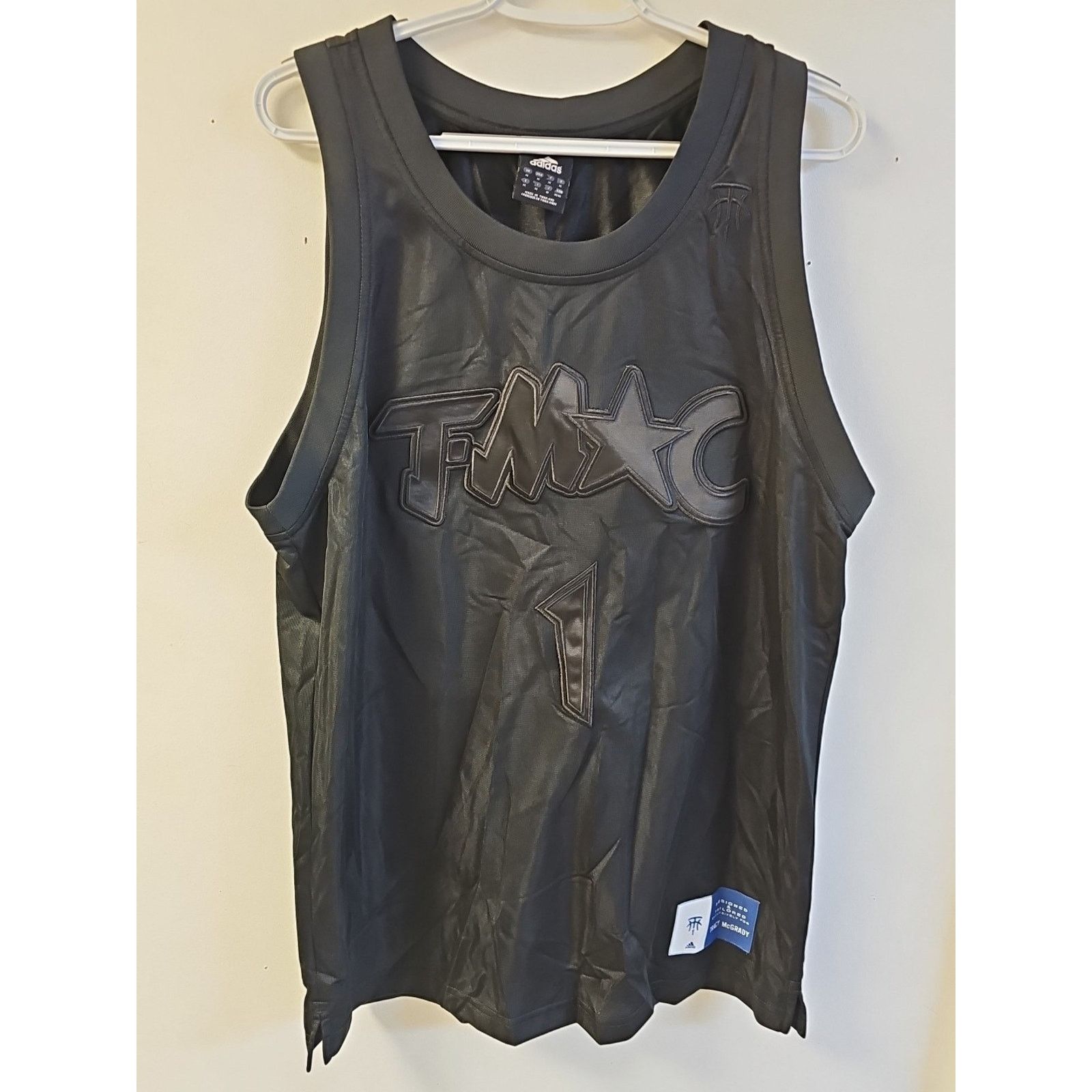 Adidas Adidas Designed Exclusively Tracy McGrady Black Jersey Sz M Size US M / EU 48-50 / 2 - 1 Thumbnail