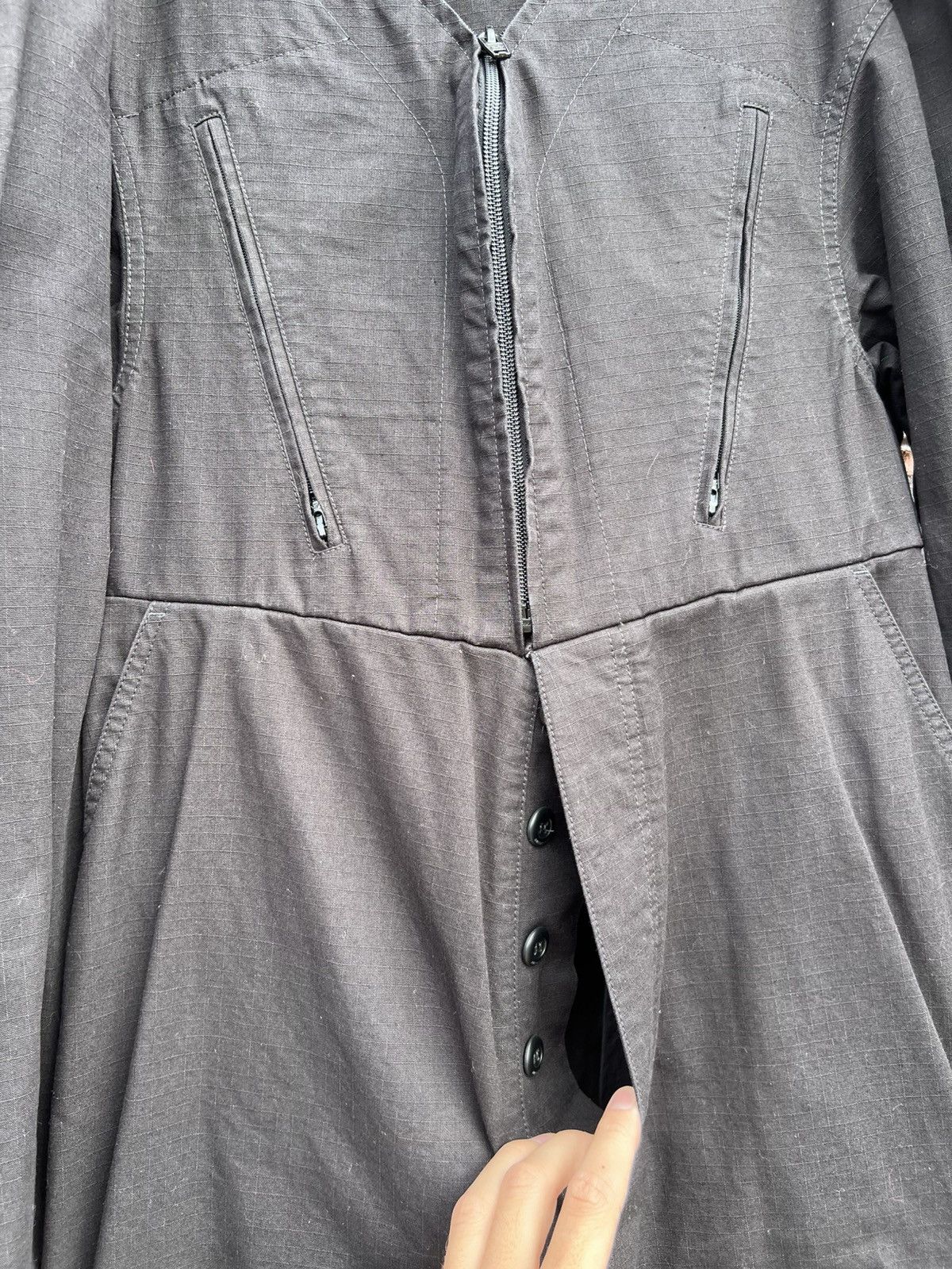 Balenciaga Balenciaga Ripstop Swing Military Cargo Pocket Jumpsuit Size US 36 / EU 52 - 10 Thumbnail