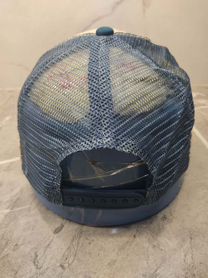 Vintage Vintage Standard Blue Distressed Style Trucker Hat Cap Size ONE SIZE - 4 Thumbnail
