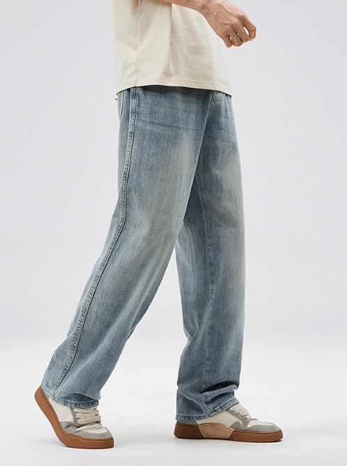 Japanese Brand American high street washed trendy light blue jeans Size US 32 / EU 48 - 3 Thumbnail